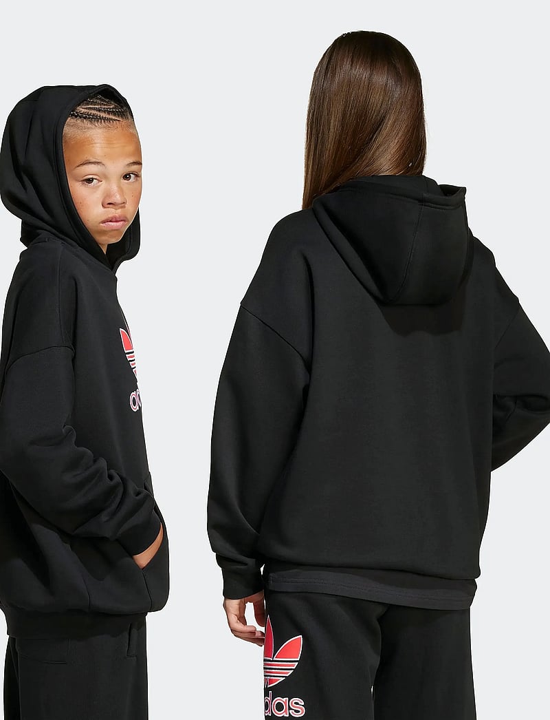 adidas Originals - TREFOIL HOODIE - hættetrøjer - black - 4