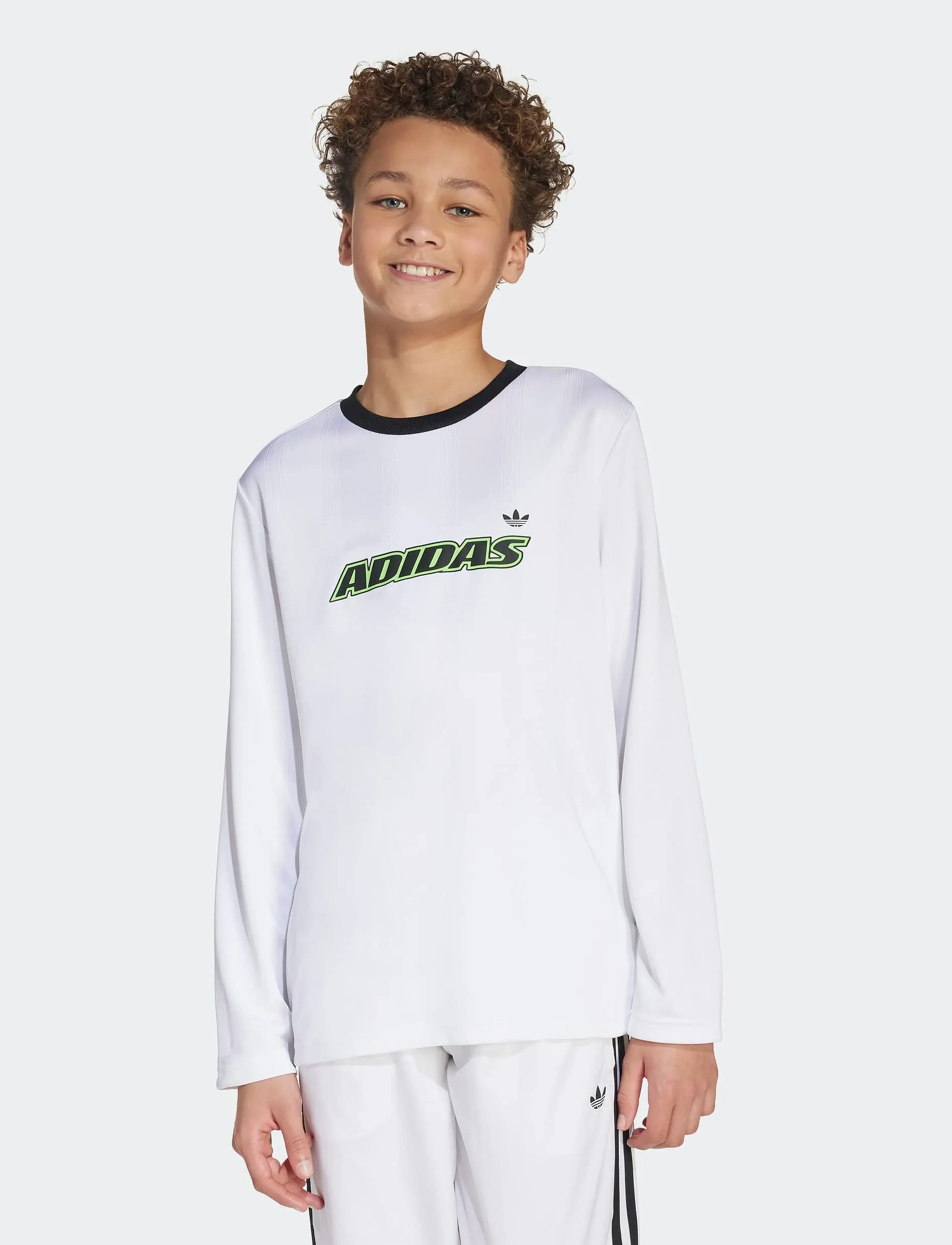 adidas Originals Ls Tee, 140, T-shirts, Weiß - Long-sleeved Kinder
