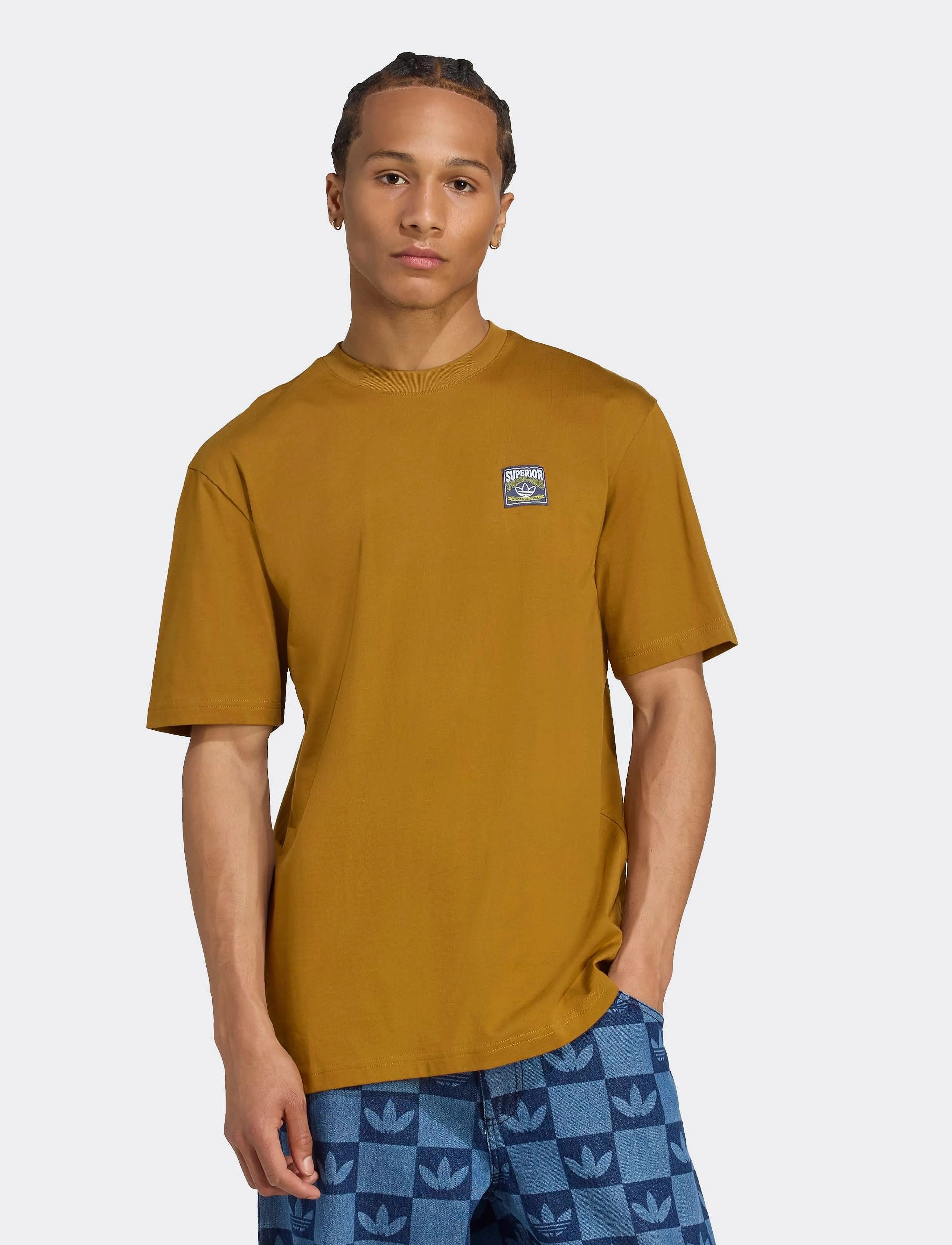 adidas Originals GRAPHIC LO SS T - T-shirts - BROSTR / beige
