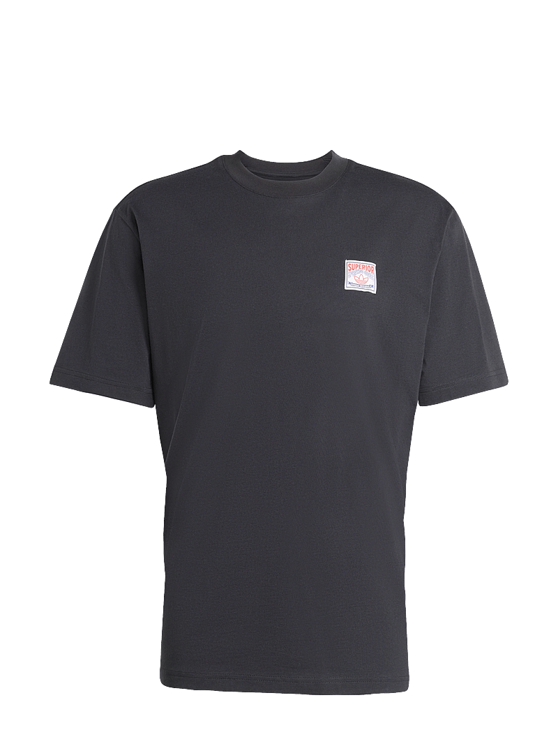 adidas Originals - GRAPHIC LO SS T - oberteile & t-shirts - black - 1