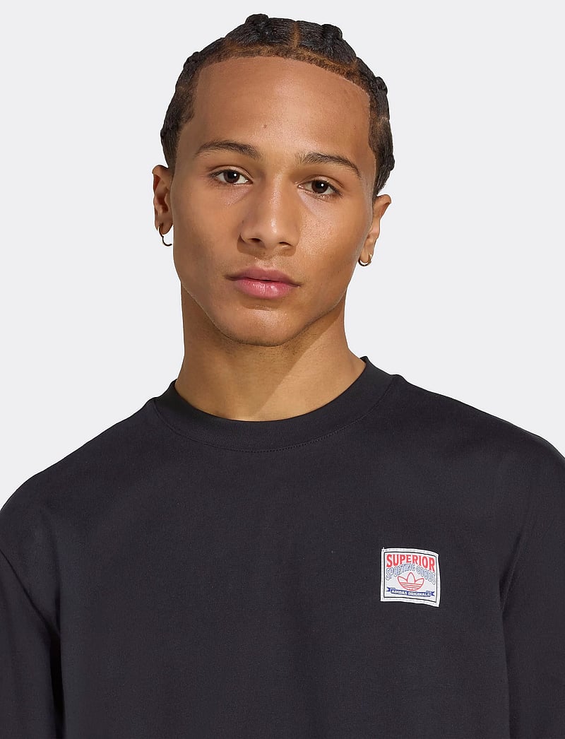 adidas Originals - GRAPHIC LO SS T - oberteile & t-shirts - black - 2