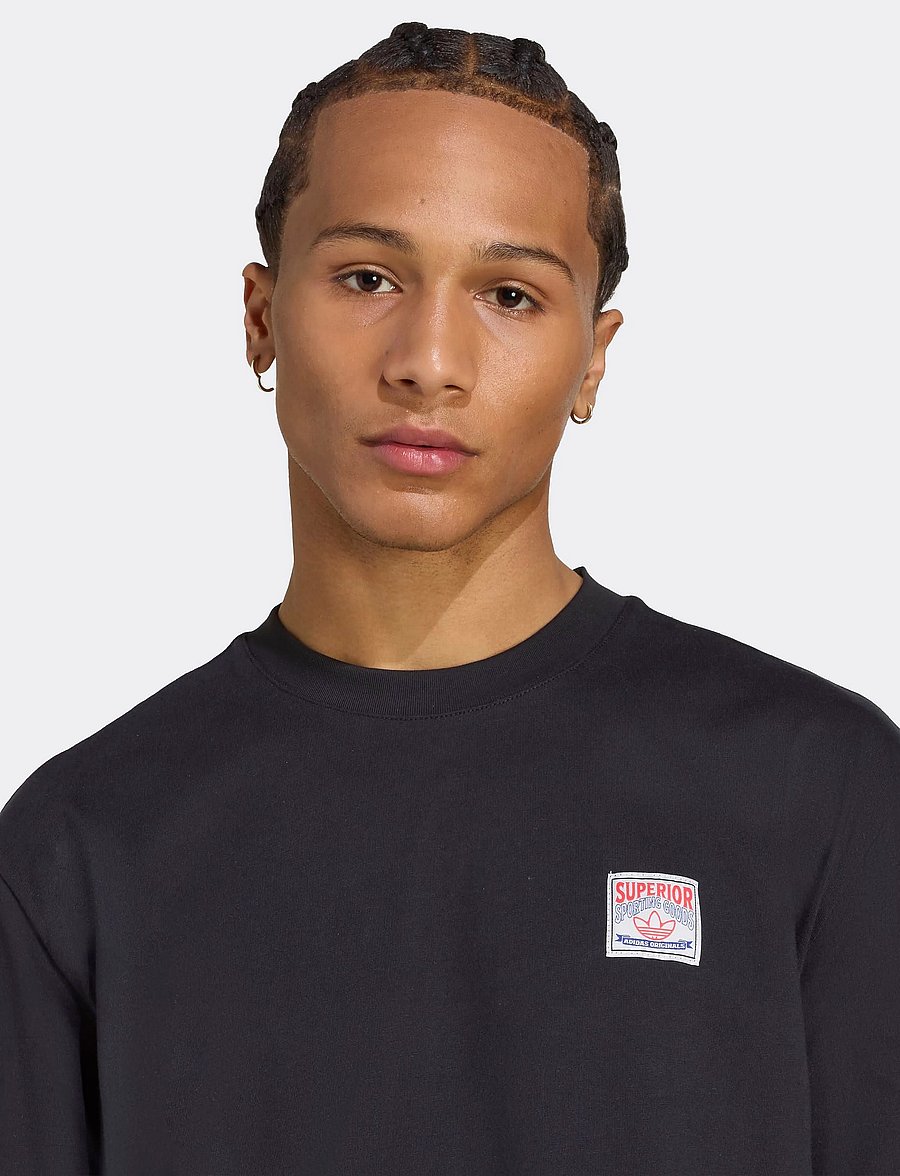 adidas Originals - GRAPHIC LO SS T - tops & t-shirts - black - 2