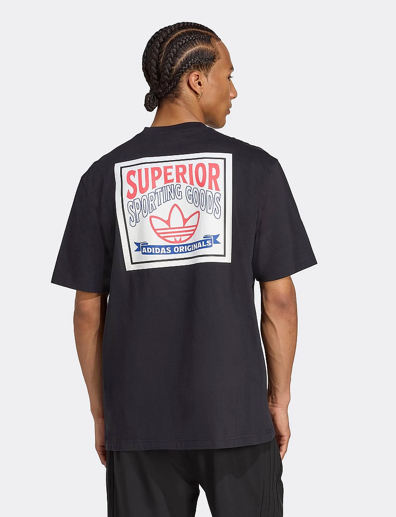 adidas Originals - GRAPHIC LO SS T - oberteile & t-shirts - black - 3