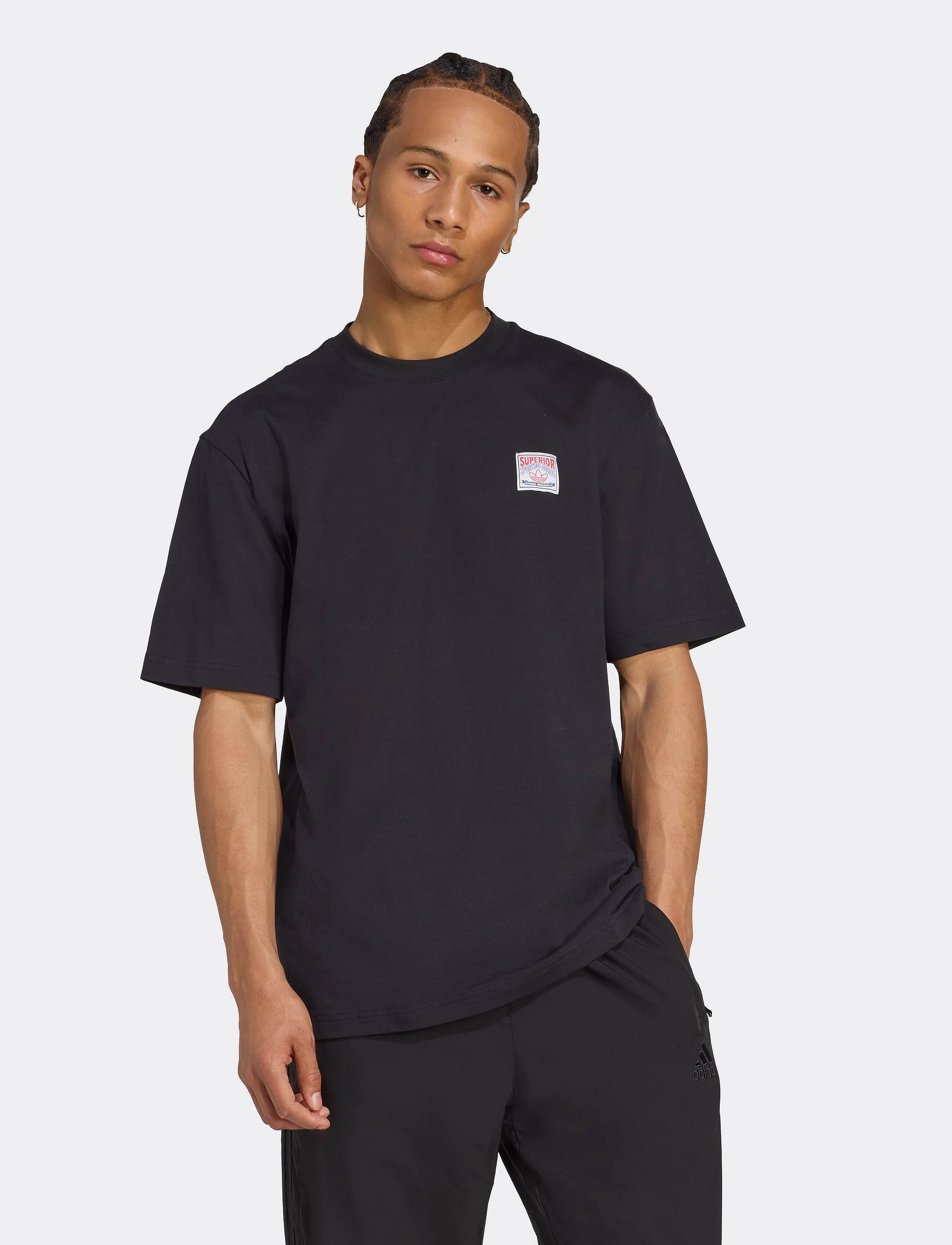 adidas Originals - GRAPHIC LO SS T - tops & t-shirts - black - 4