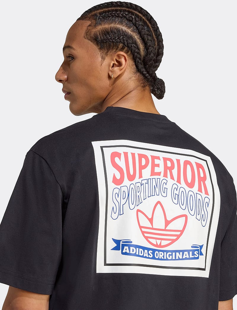 adidas Originals - GRAPHIC LO SS T - oberteile & t-shirts - black - 5
