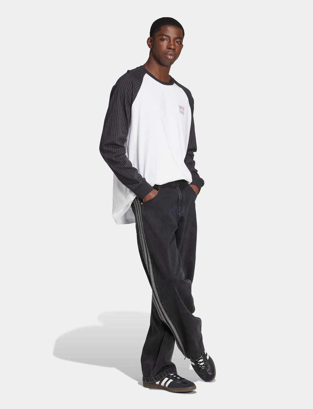 adidas Originals - GRAPHIC LO TEE - t-shirts - white/black - 5