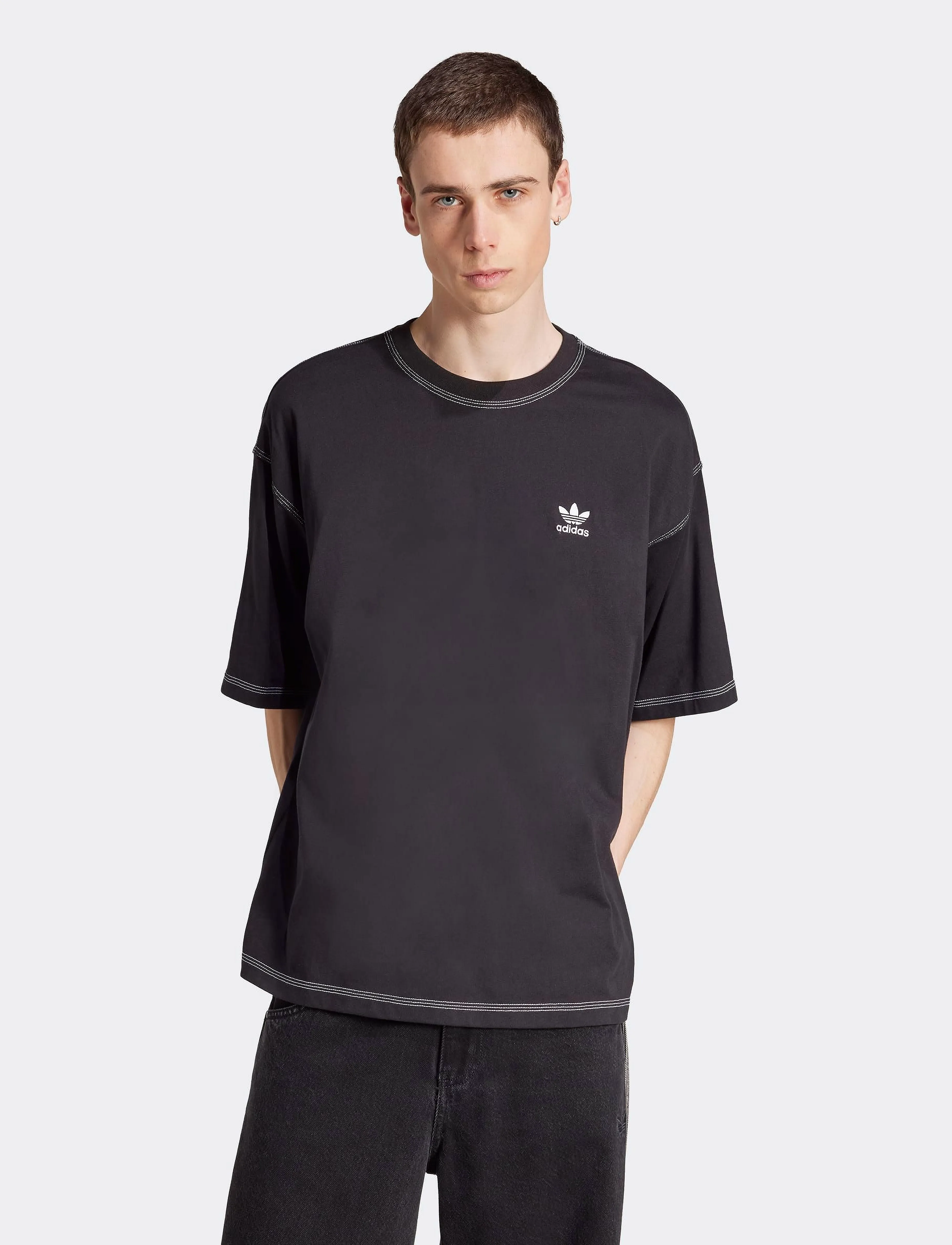 adidas Originals - ESSENTIALS TEE - t-shirts - black - 0
