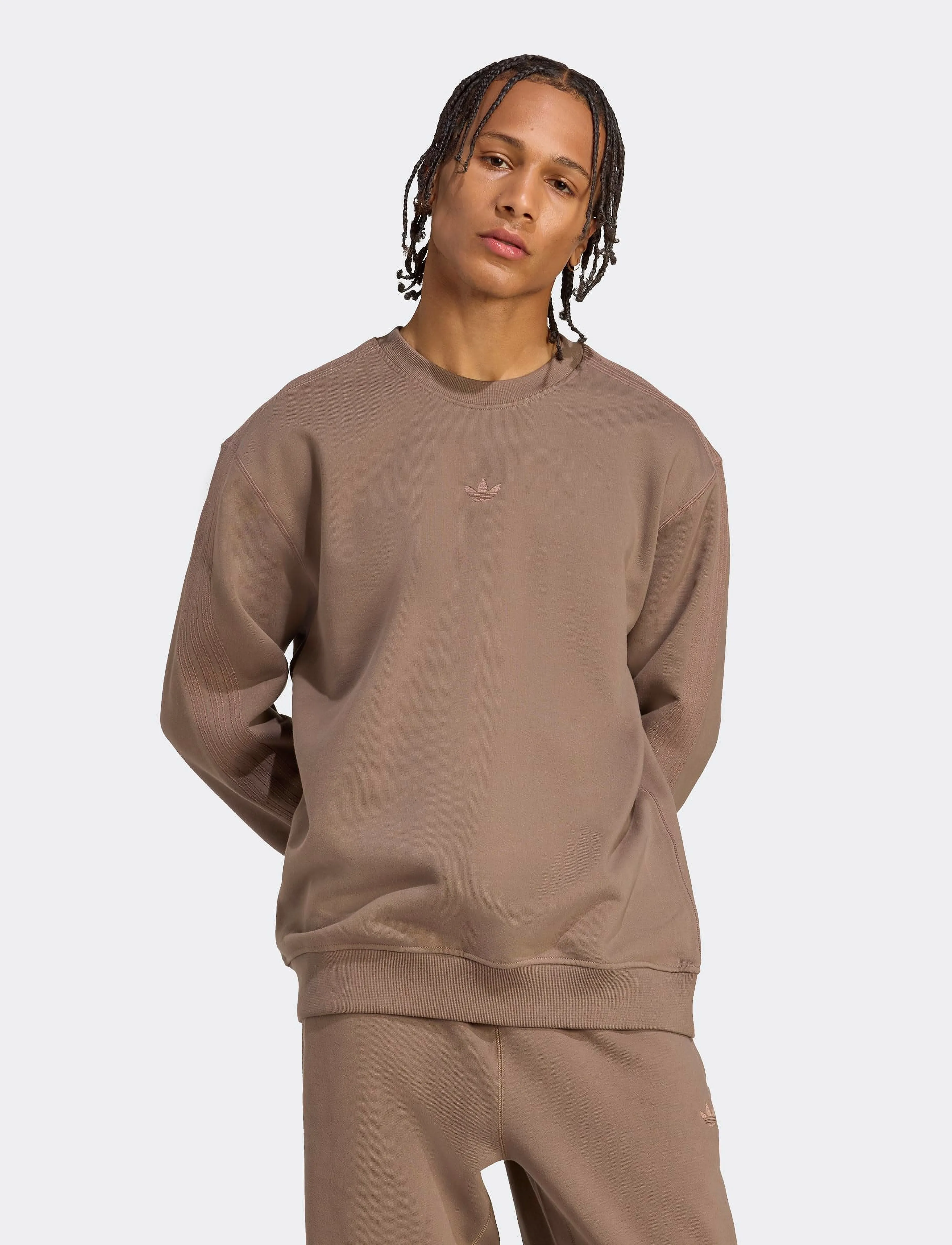 adidas Originals P ESS CREW - Sweatshirts - EARSTR / brown