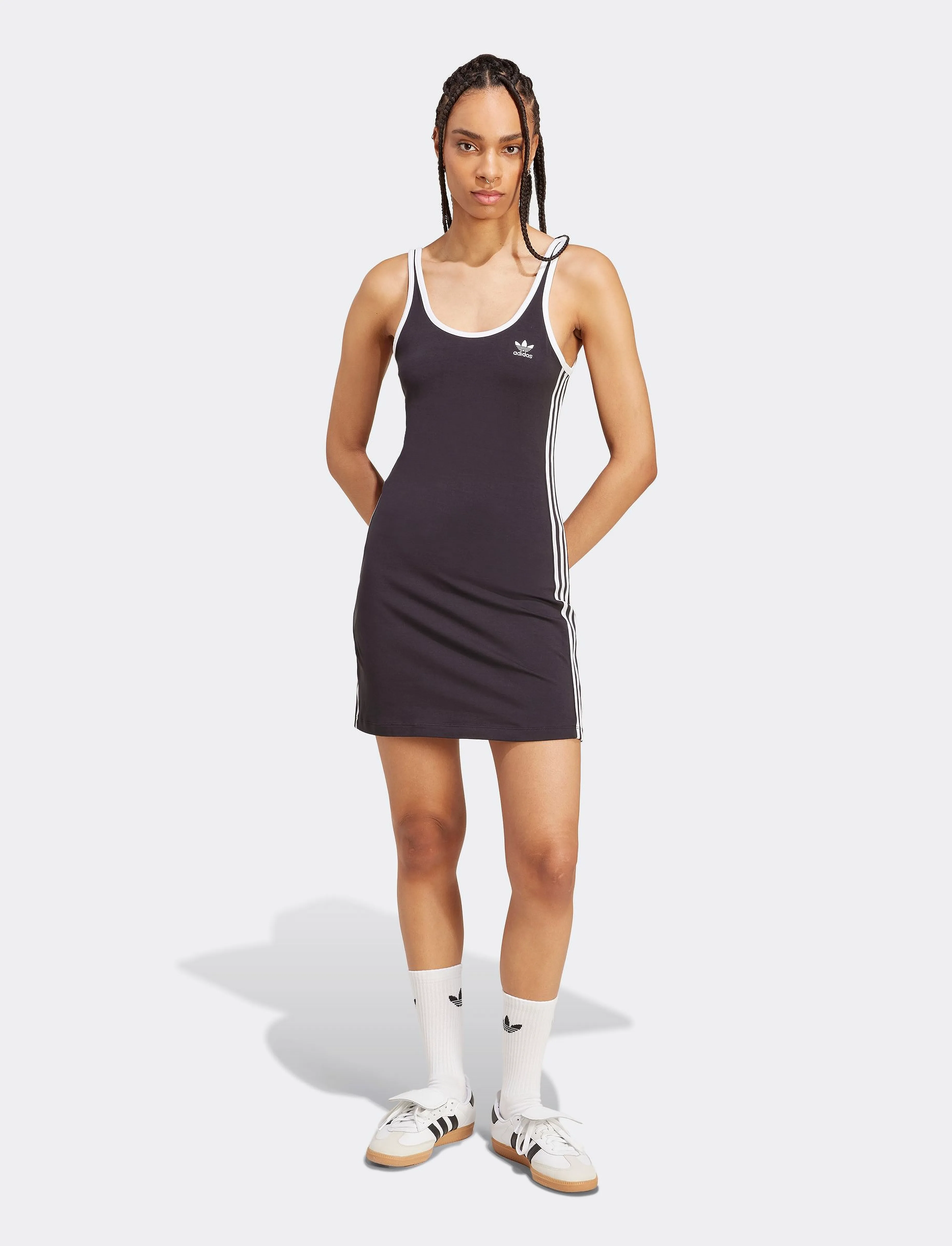 adidas Originals 3S MINI DRESS - Kleider - BLACK/WHITE / black