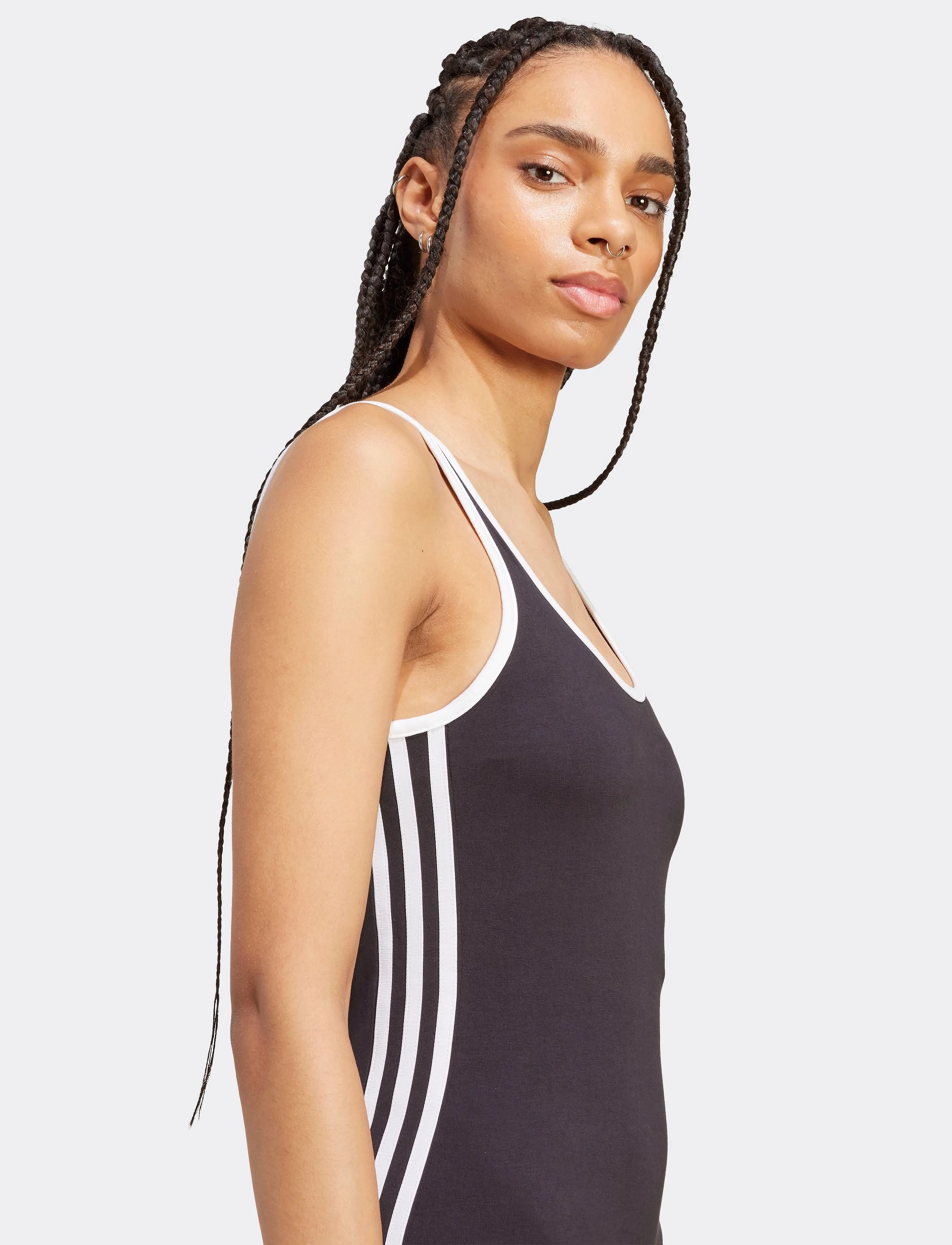 adidas Originals - 3S MINI DRESS - jurken & rokjes - black/white - 3