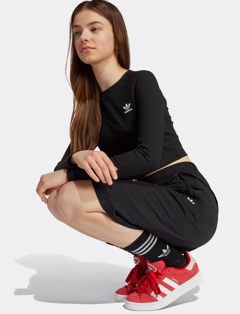 adidas Originals - RIB C LS TEE - langärmelig - black/white - 2