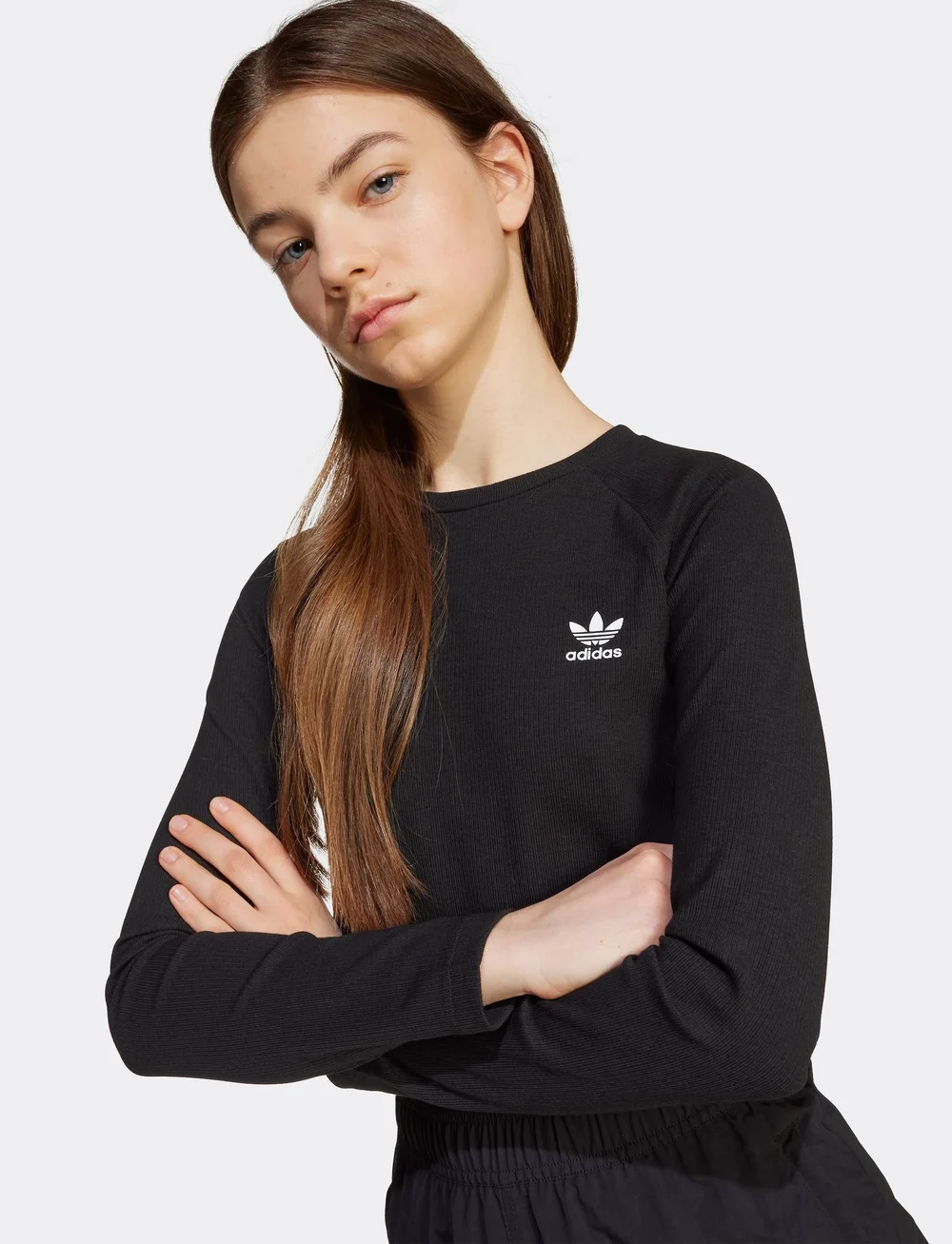 adidas Originals - RIB C LS TEE - langärmelig - black/white - 3
