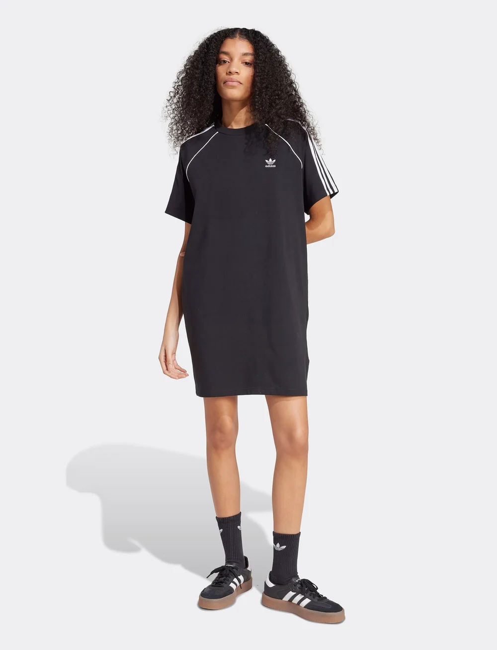 adidas Originals - SST TEE DRESS - kleider & röcke - black/white - 0
