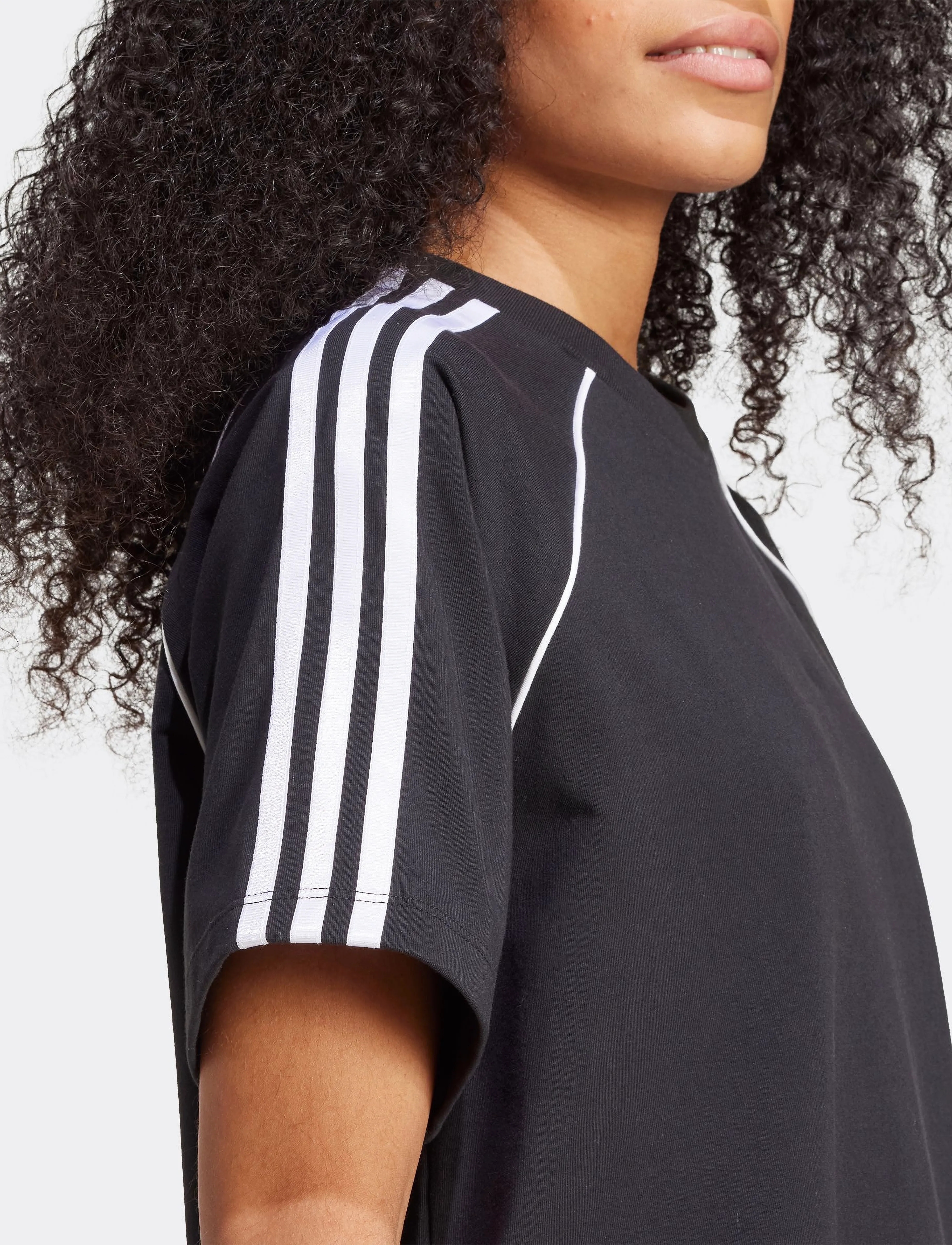 adidas Originals - SST TEE DRESS - black/white - 3