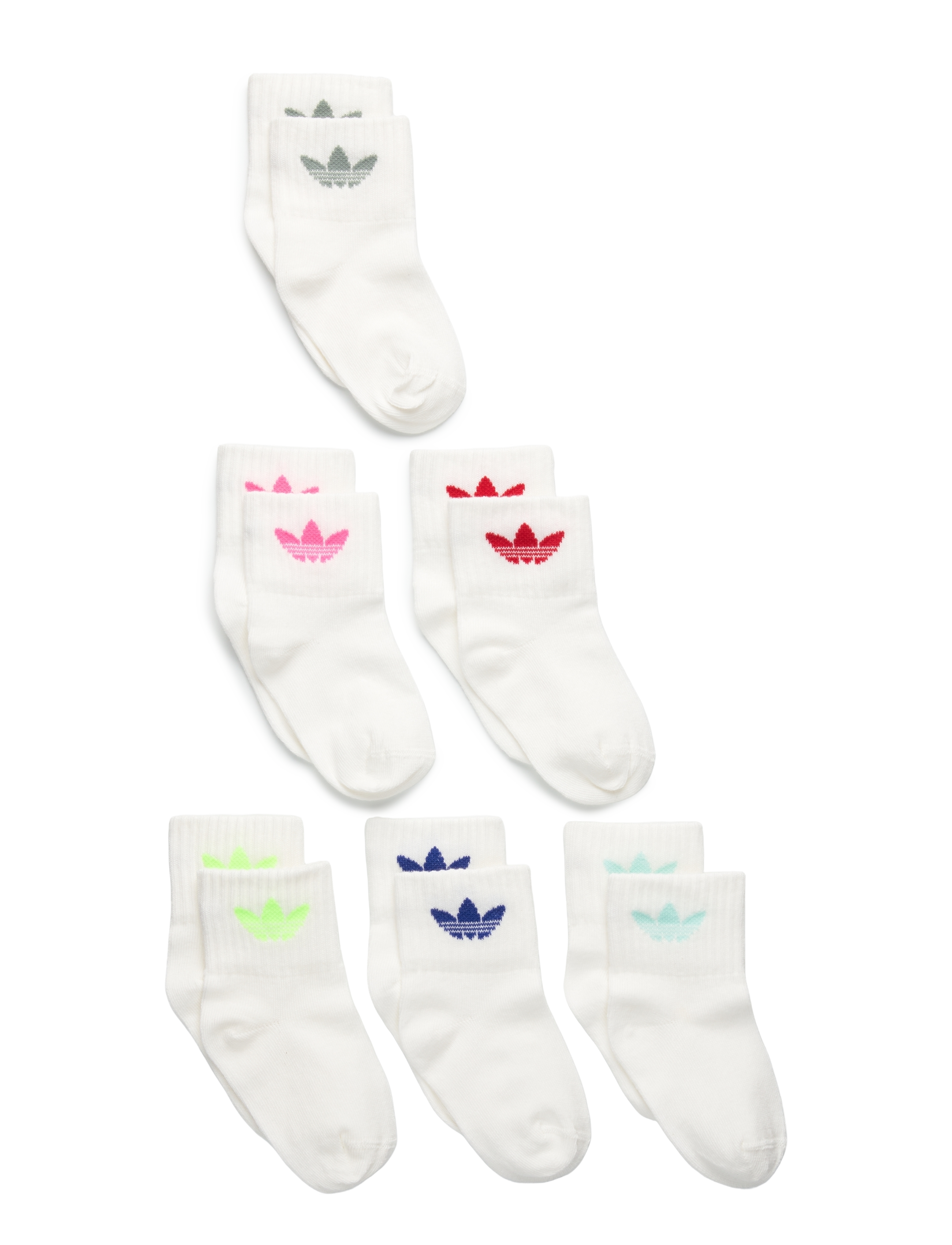 adidas Originals KIDS SOCK 6PP - 4 for 3 - LUCPNK/BETSCA/SIGGNR/ / white