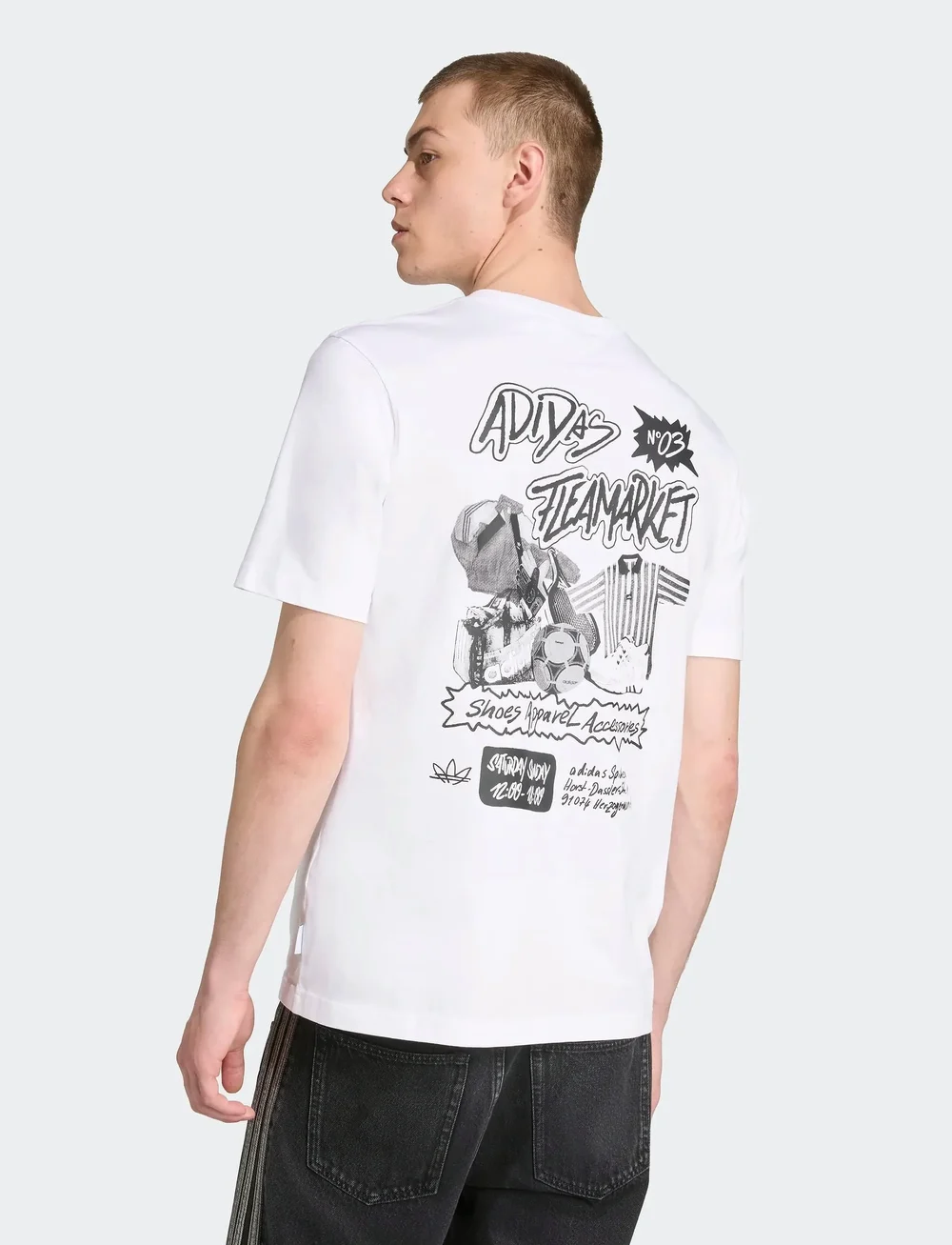 adidas Originals - GRAPHIC LO SS T - oberteile & t-shirts - white - 4