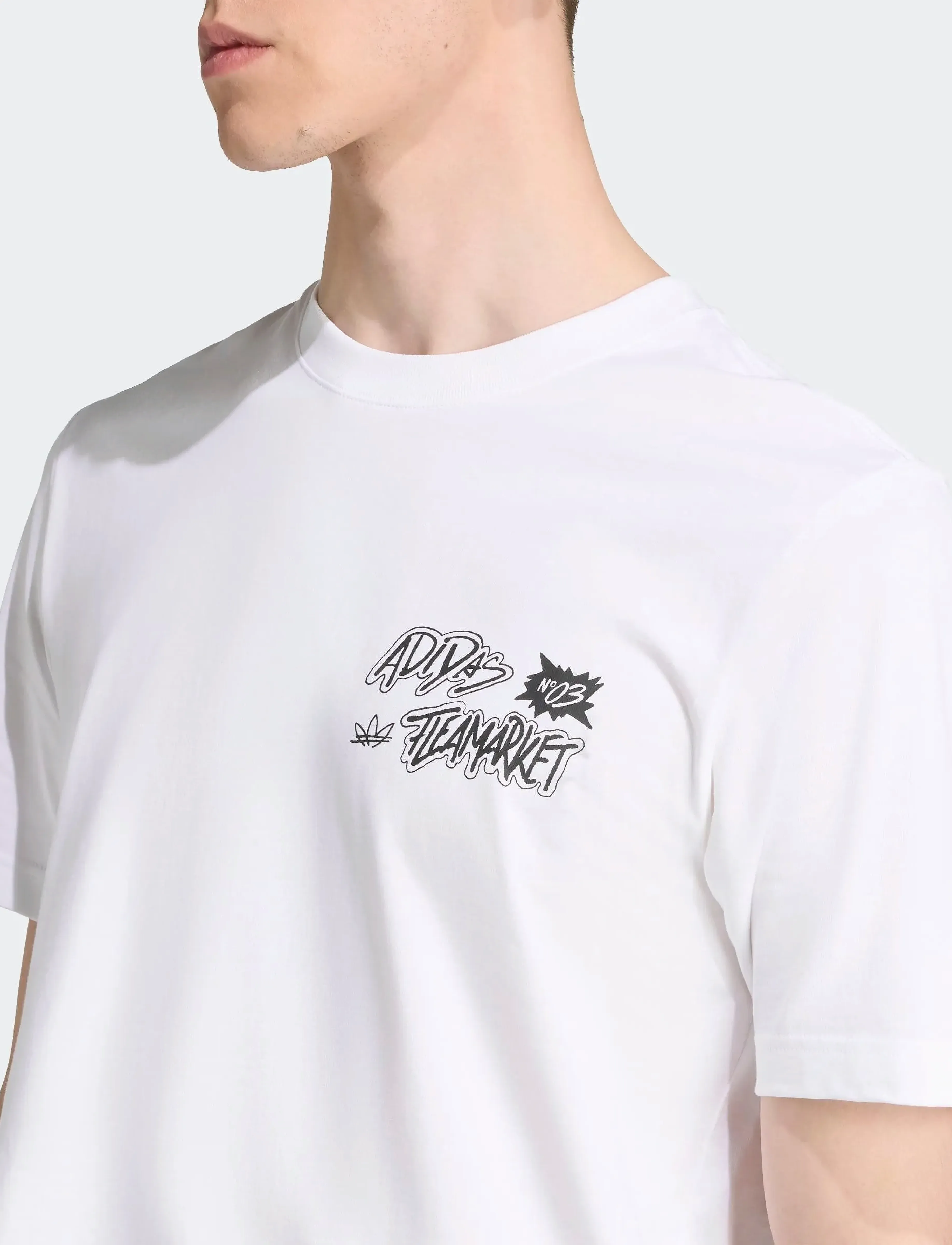 adidas Originals - GRAPHIC LO SS T - topi un t-krekli - white - 5