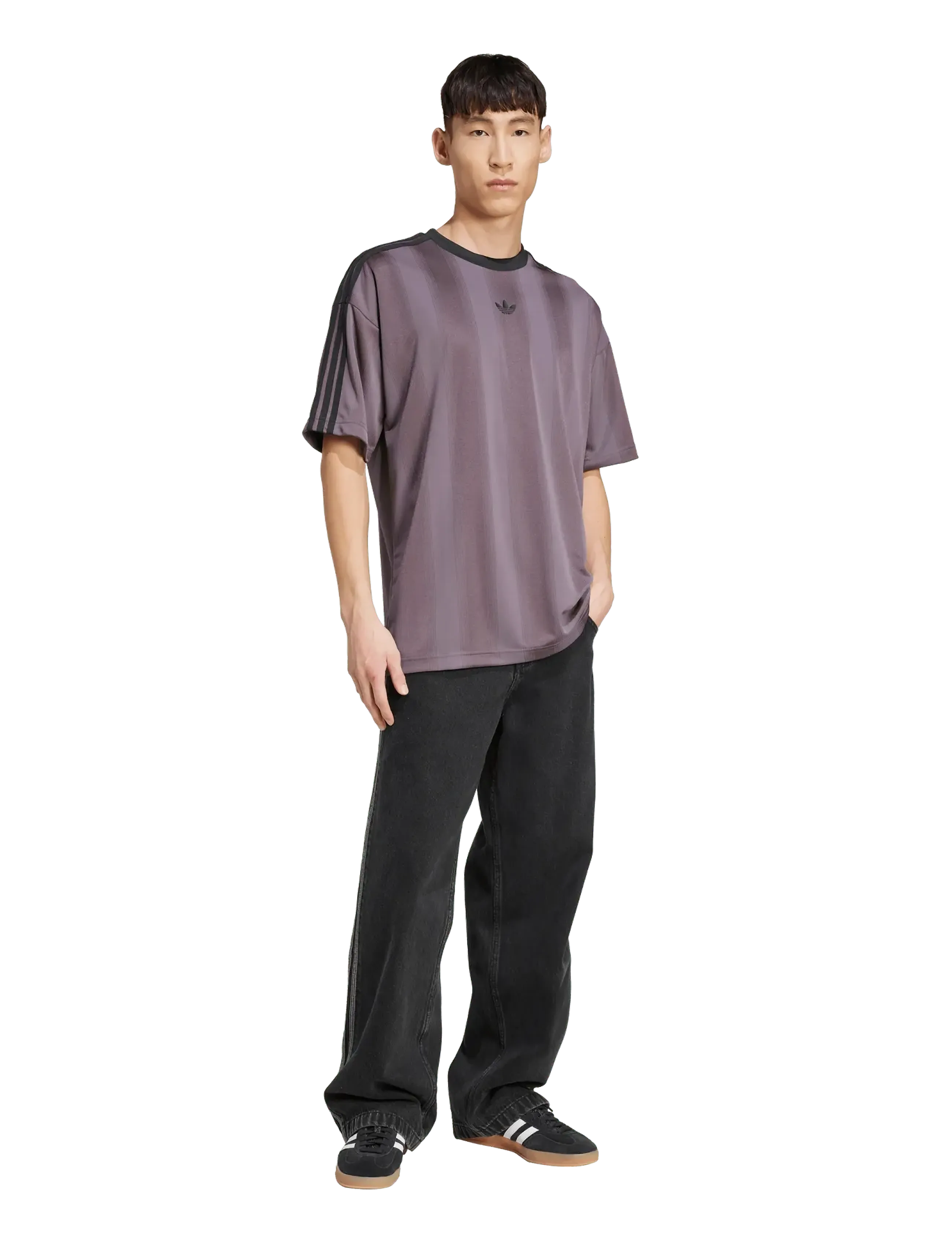 adidas Originals - JACQUARD JERSEY - tops & t-shirts - grestr/black - 2