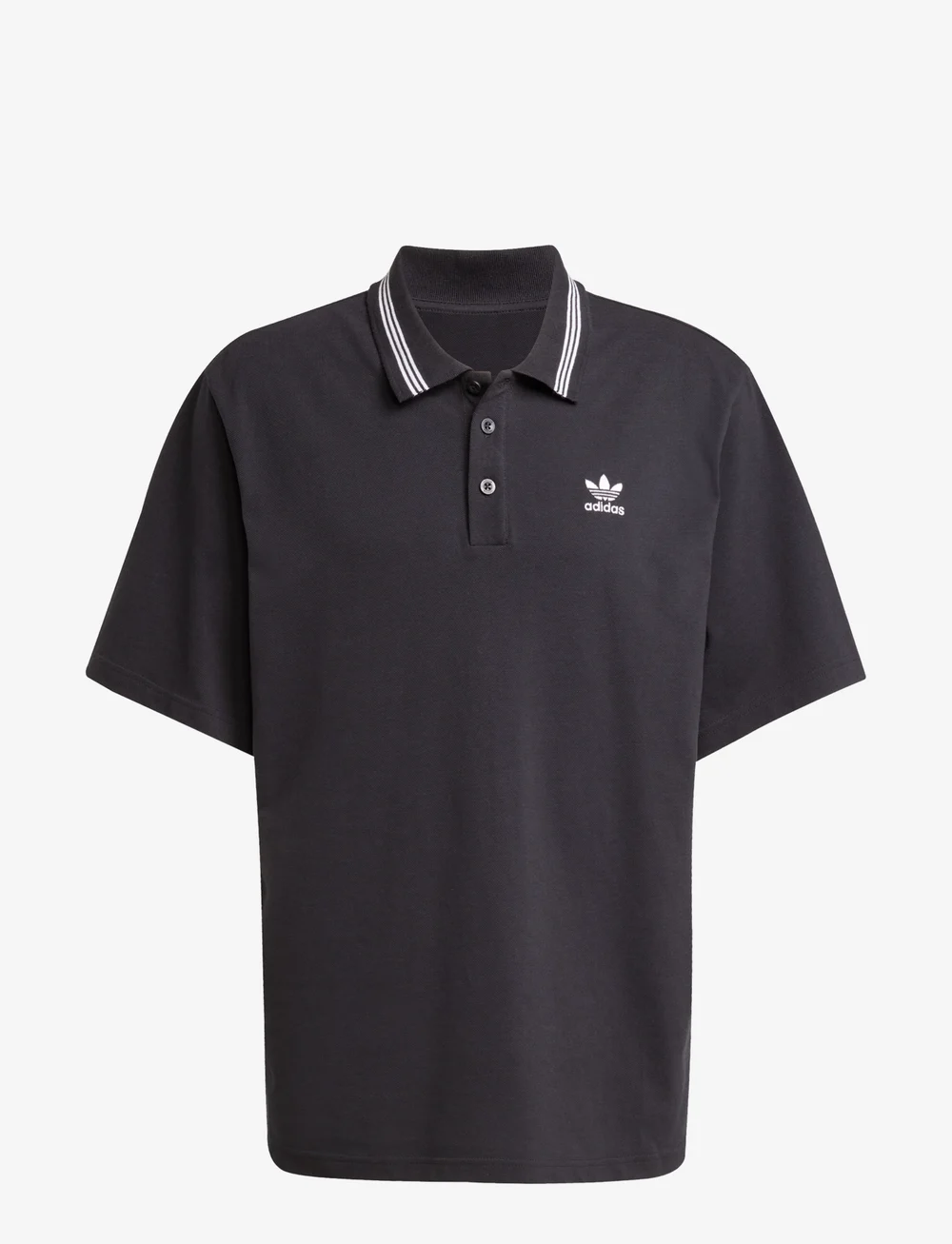 adidas Originals - LOOSE POLO - oberteile & t-shirts - black/white - 1
