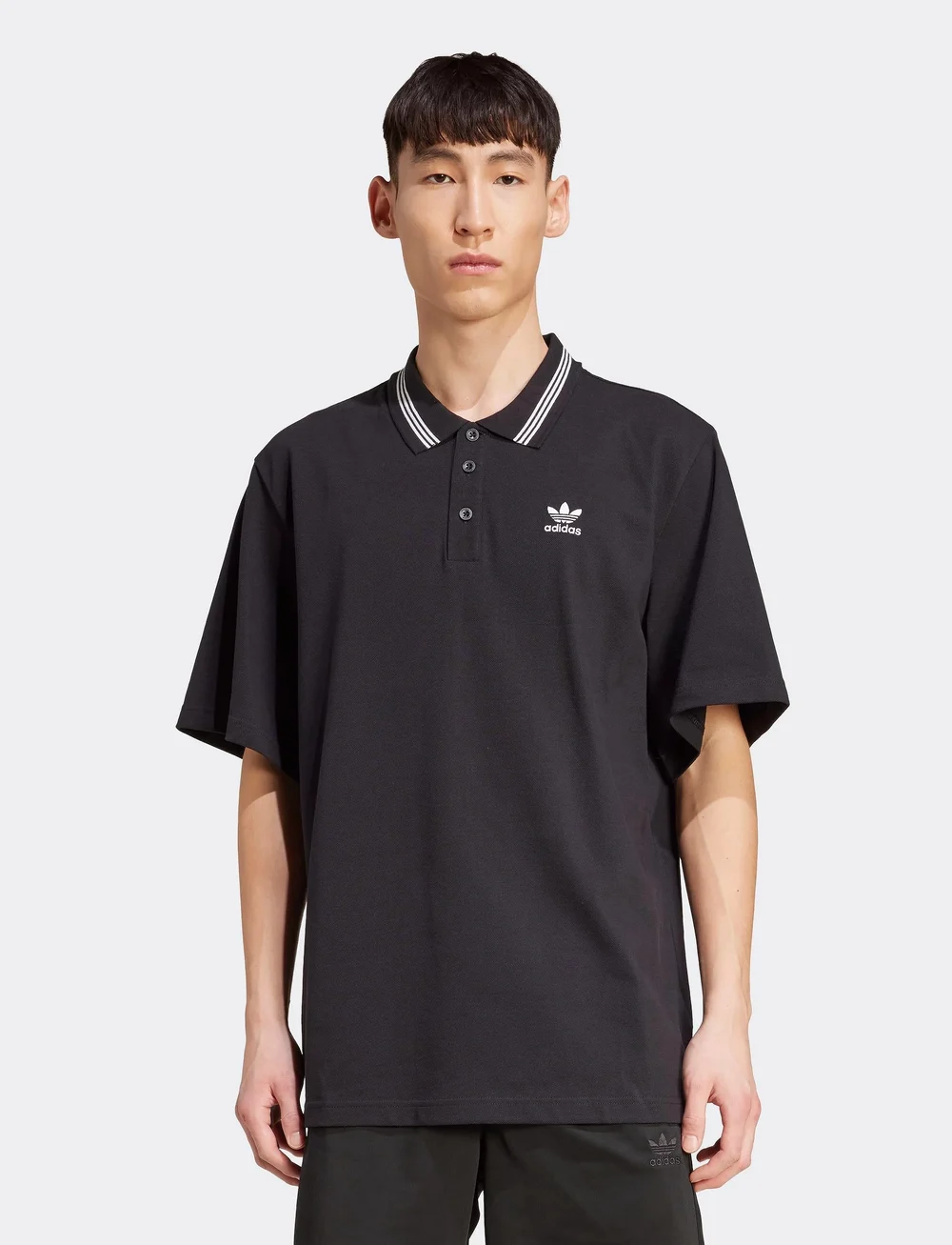 adidas Originals - LOOSE POLO - oberteile & t-shirts - black/white - 4