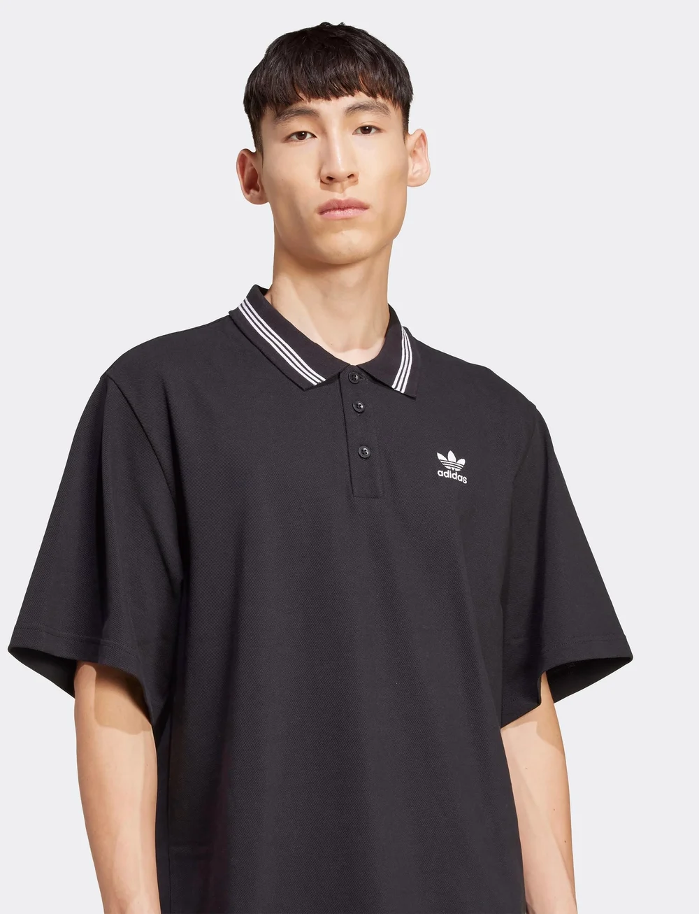 adidas Originals - LOOSE POLO - oberteile & t-shirts - black/white - 5