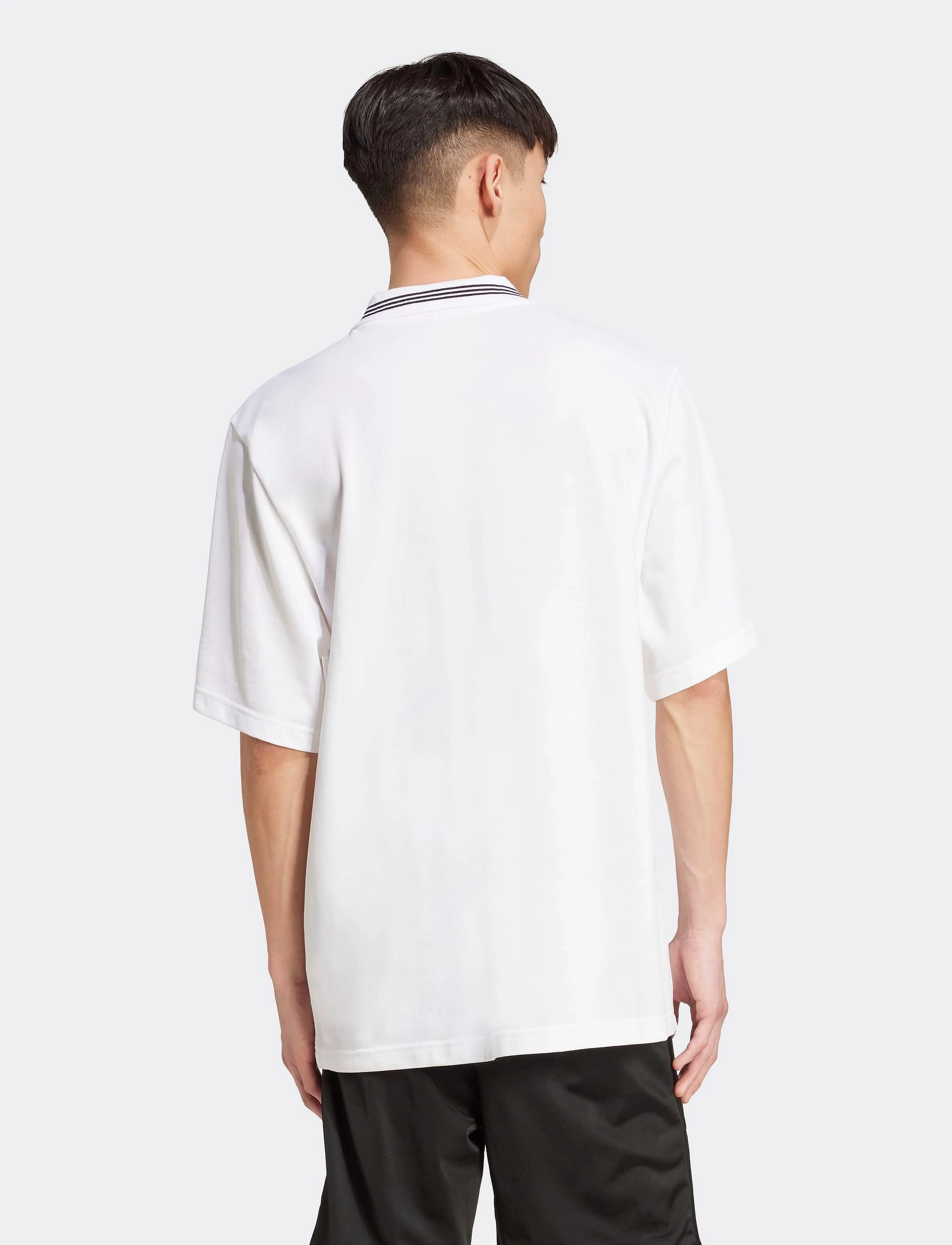 adidas Originals - LOOSE POLO - toppe & t-shirts - white/black - 2
