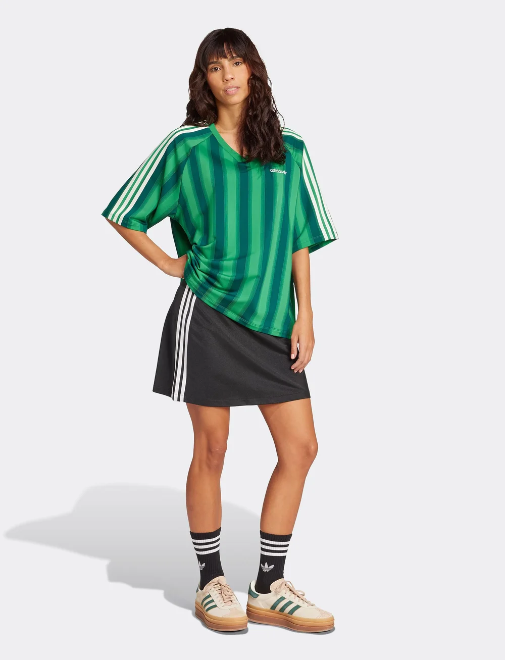 adidas Originals - LINEAR TEE - jalgpallisärgid - green - 4