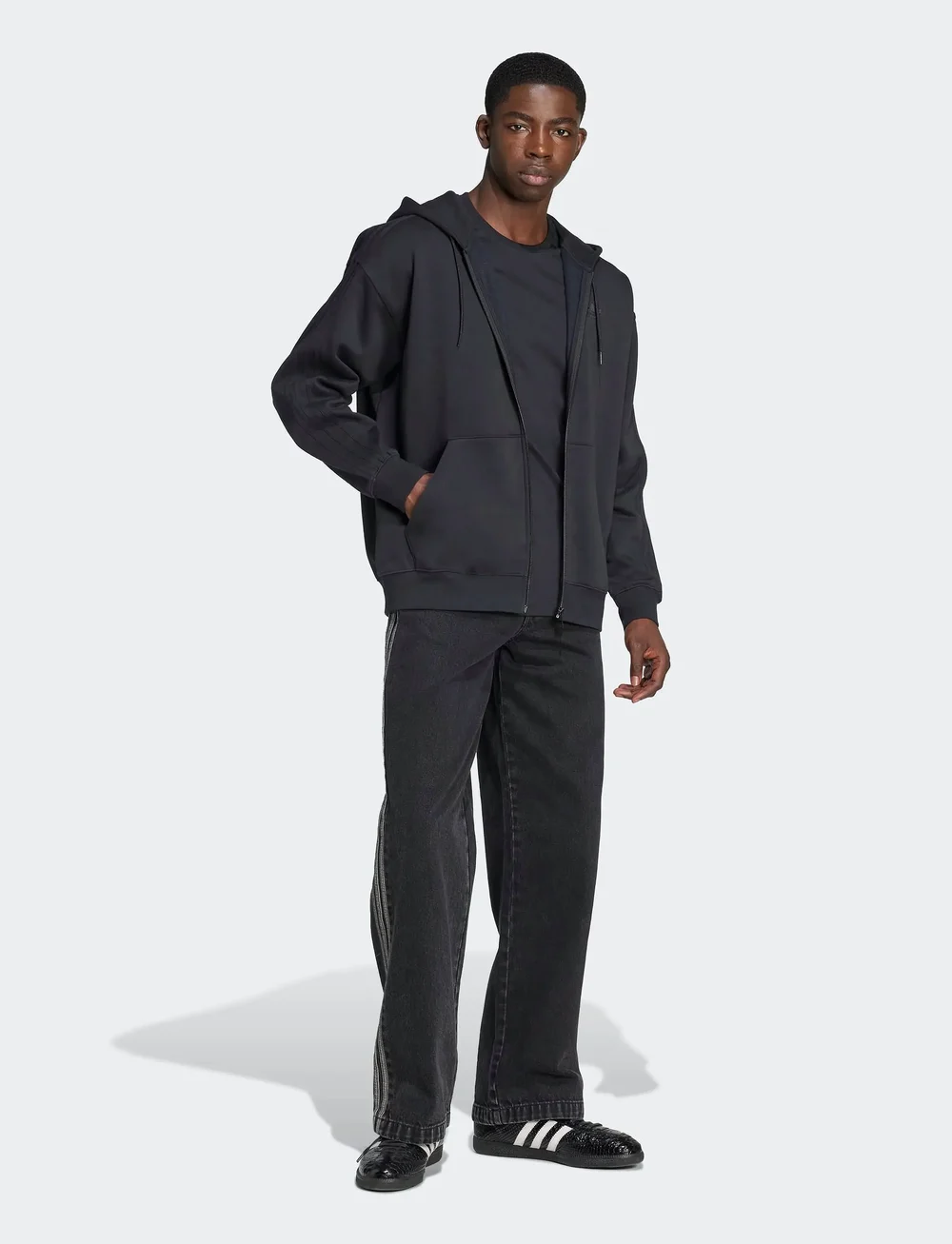 adidas Originals - BAGGY FZ HOODIE - pulls a capuche - black/black - 0