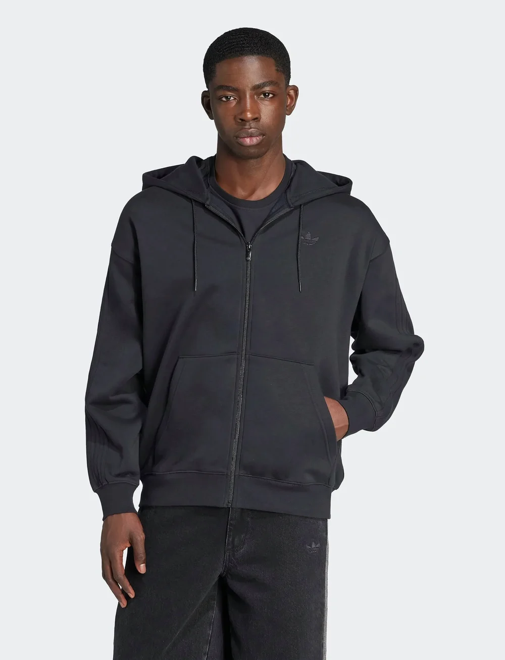 adidas Originals - BAGGY FZ HOODIE - pulls a capuche - black/black - 3