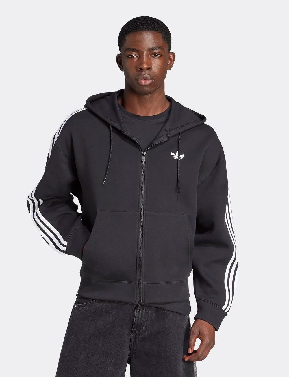 adidas Originals - SPACER HOODIE - overdele - black - 0