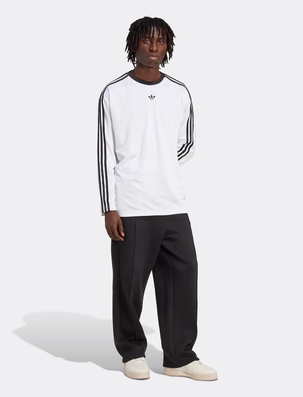 adidas Originals - JACQ JERSEY LS - oberteile & t-shirts - white/black - 0