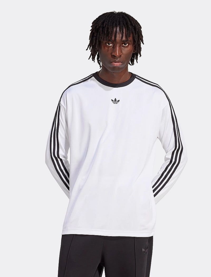 adidas Originals - JACQ JERSEY LS - oberteile & t-shirts - white/black - 4