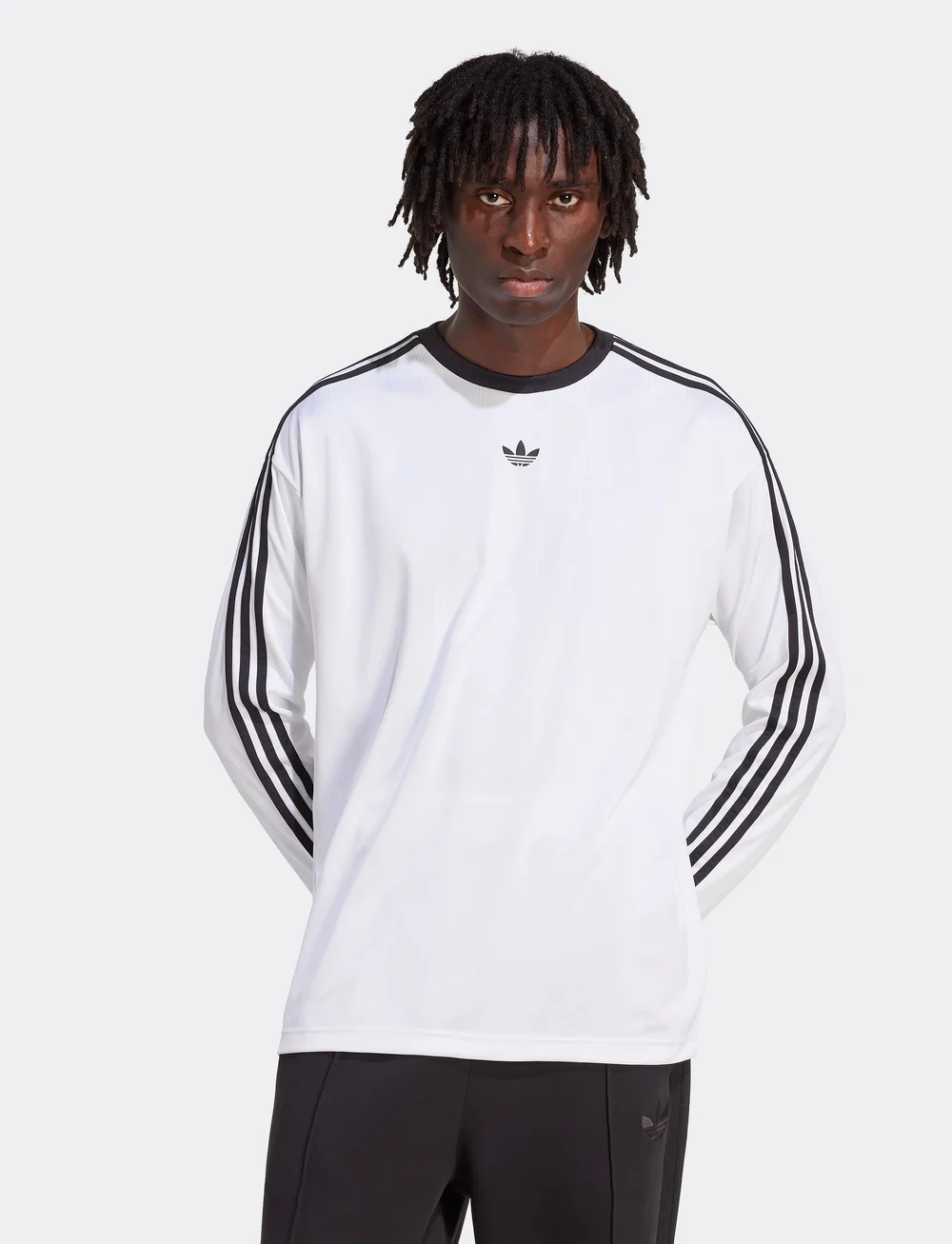 adidas Originals - JACQ JERSEY LS - oberteile & t-shirts - white/black - 4