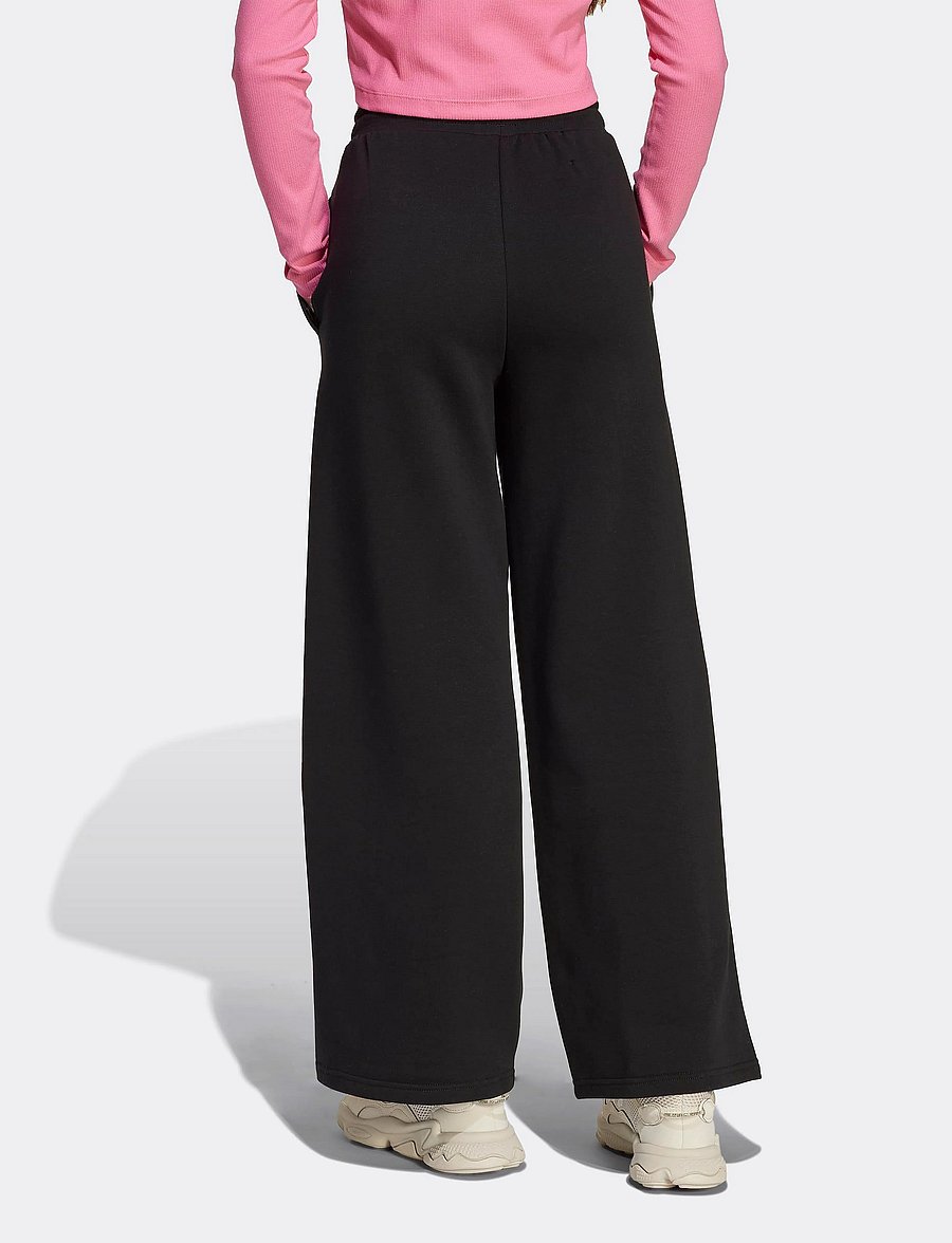 adidas Originals - WIDE LEG PANTS - sweatpants - black/white - 4