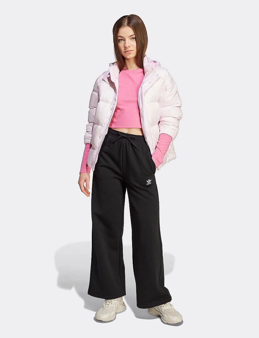 adidas Originals - WIDE LEG PANTS - sweatpants - black/white - 5