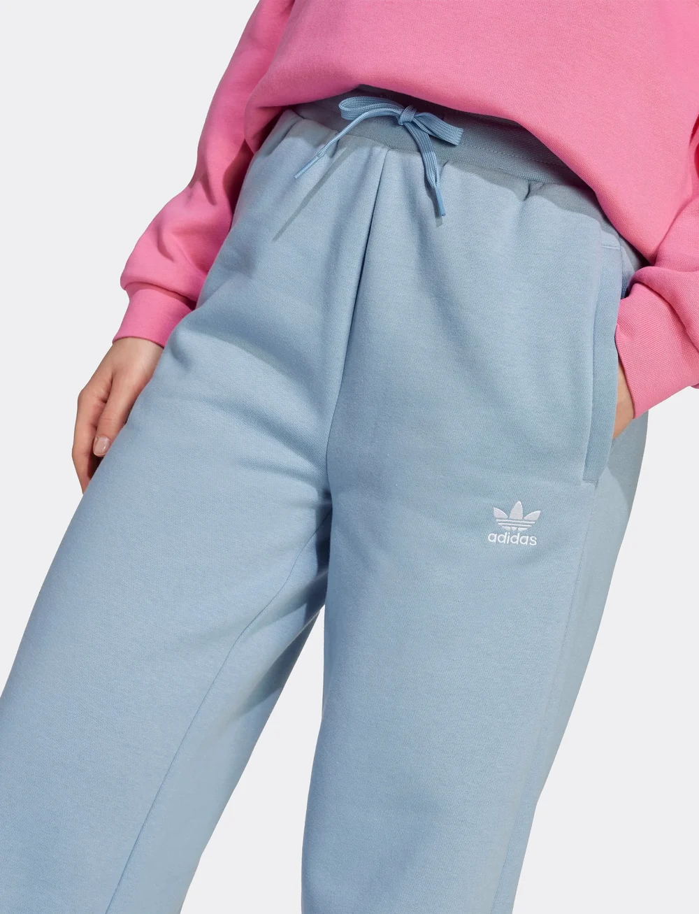 adidas Originals - WIDE LEG PANTS - sweatpants - tacblu/white - 5