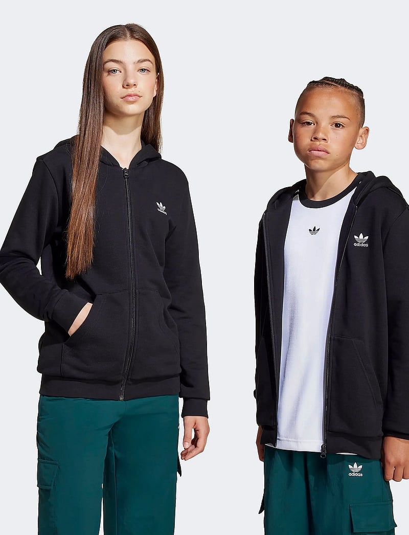 adidas Originals - FULL ZIP HOODIE - džemperi ar kapuci - black/white - 2