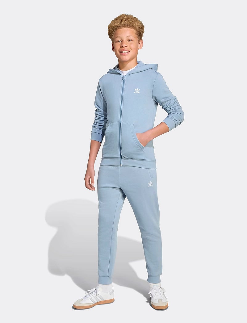 adidas Originals - FULL ZIP HOODIE - hættetrøjer - tacblu/white - 0