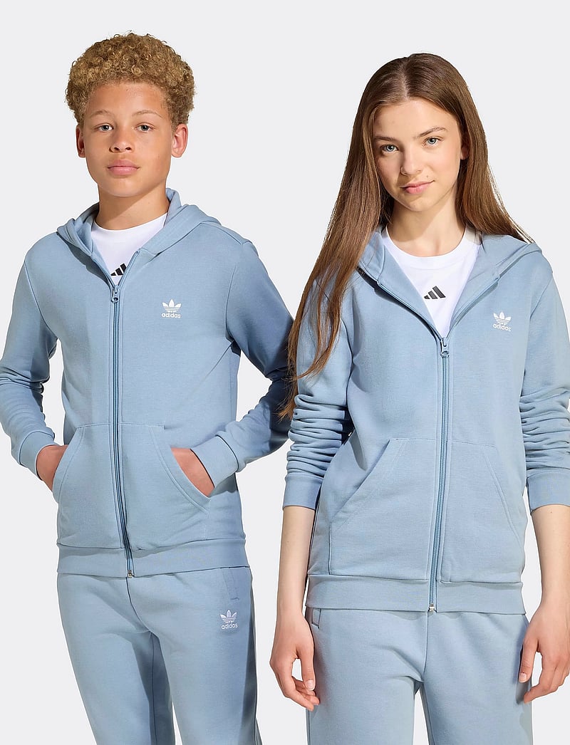 adidas Originals - FULL ZIP HOODIE - hættetrøjer - tacblu/white - 2