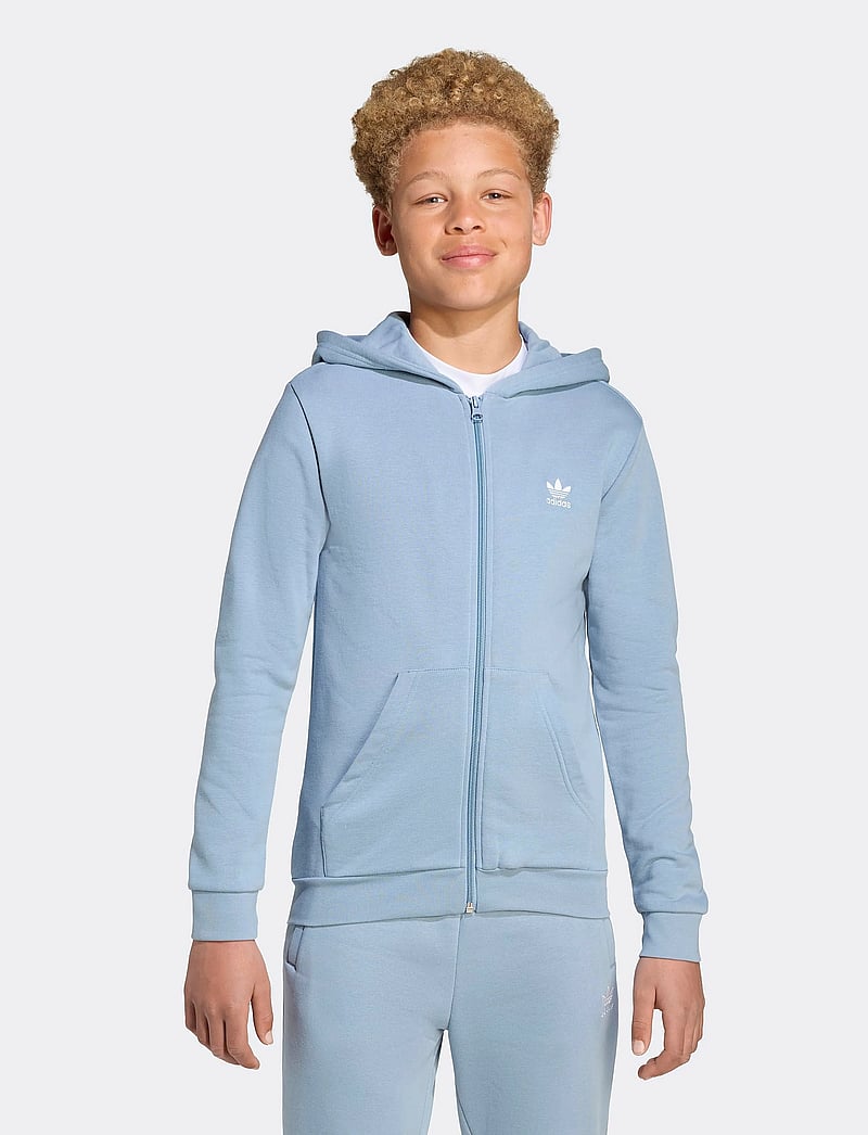 adidas Originals - FULL ZIP HOODIE - hættetrøjer - tacblu/white - 5
