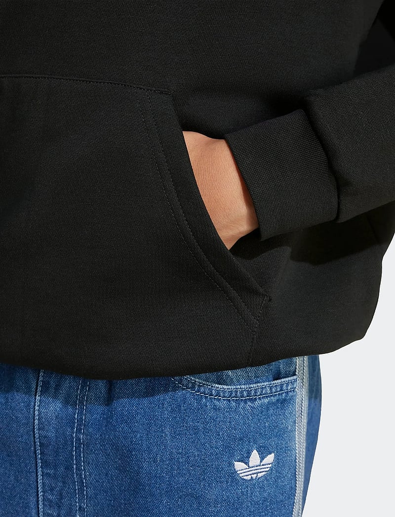 adidas Originals - LOOSE HOODIE FL - džemperi ar kapuci - black/white - 2