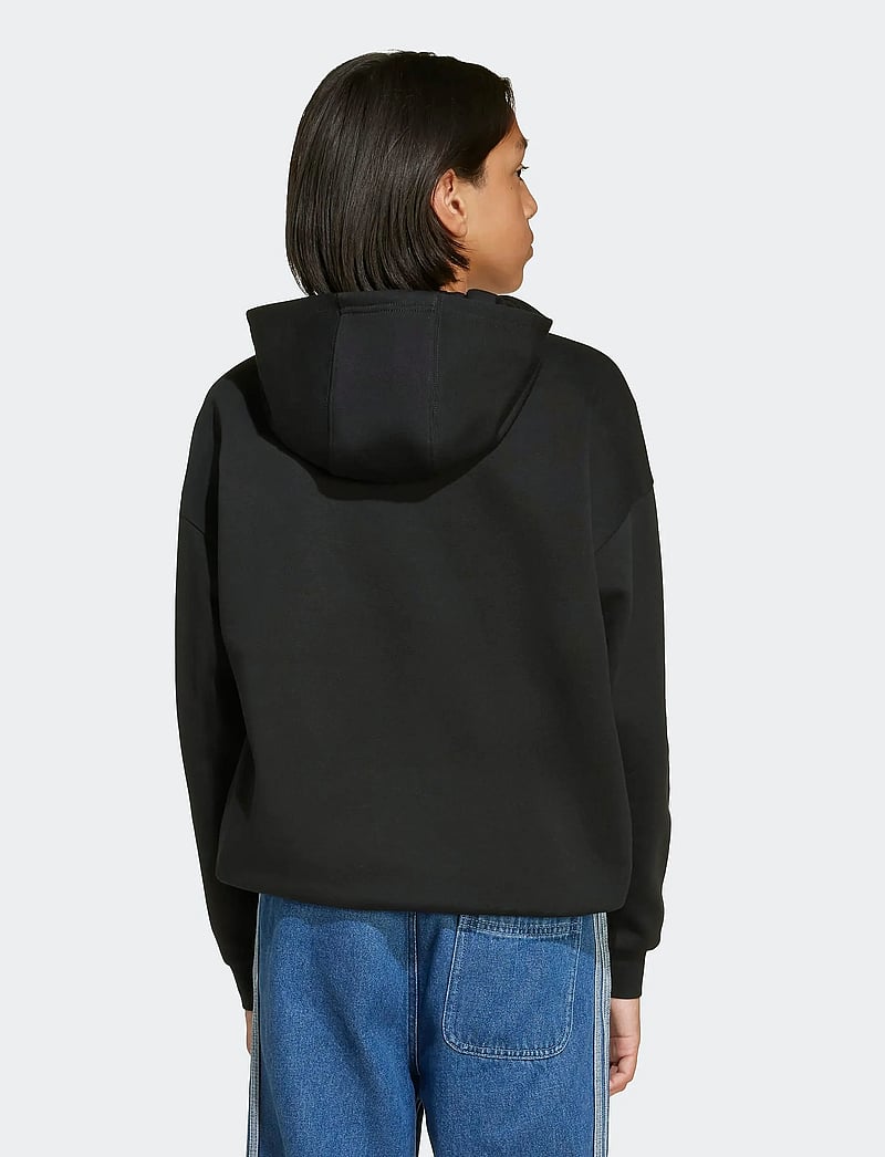 adidas Originals - LOOSE HOODIE FL - džemperi ar kapuci - black/white - 5