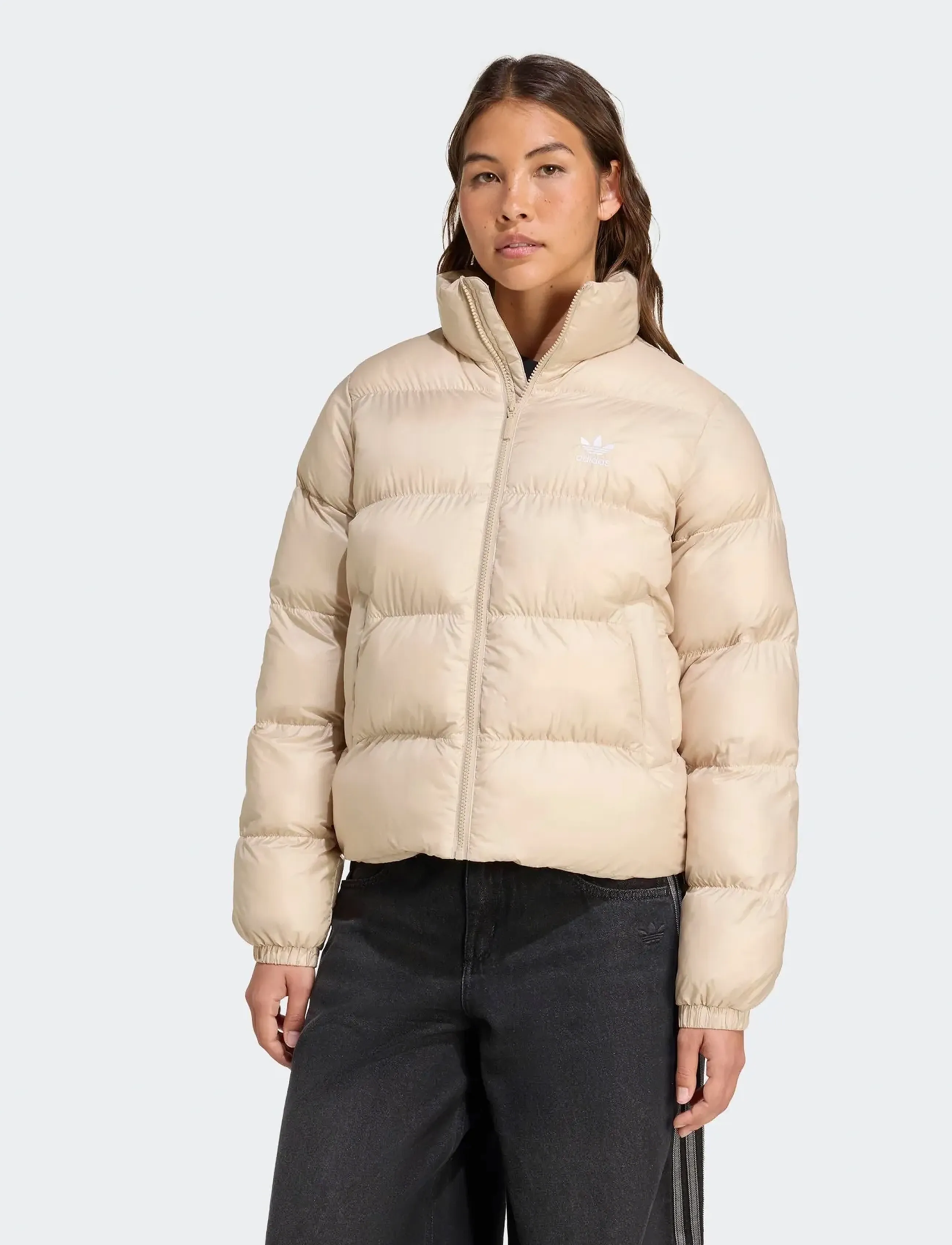 adidas Originals Short Puffer, S, Sport Jackets, Creme - Padded Frauen