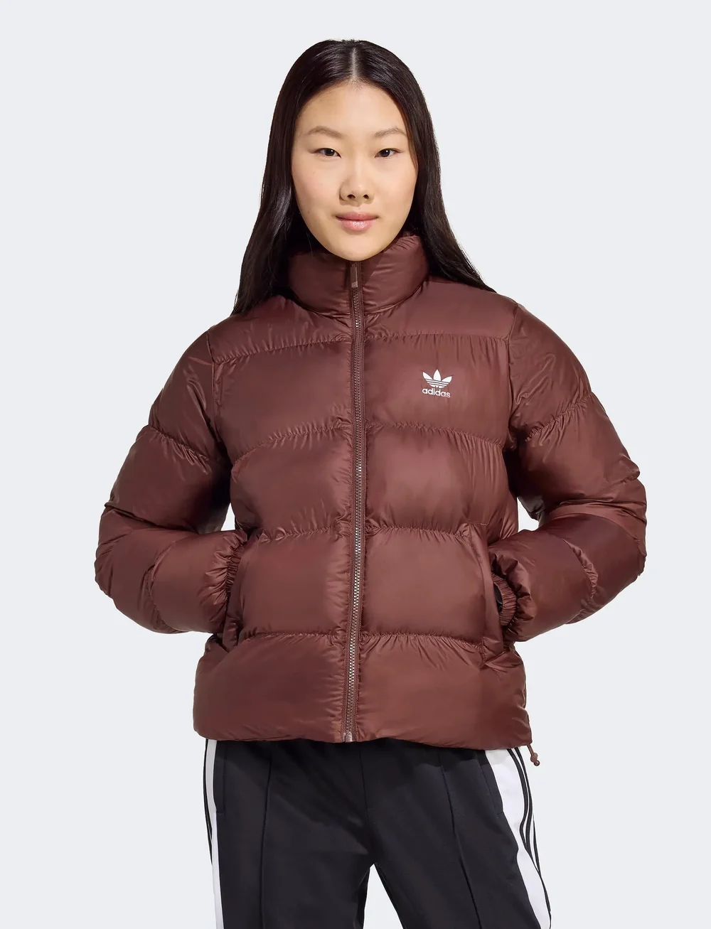 adidas Originals - SHORT PUFFER - sulejoped ja voodriga joped - auburn - 0