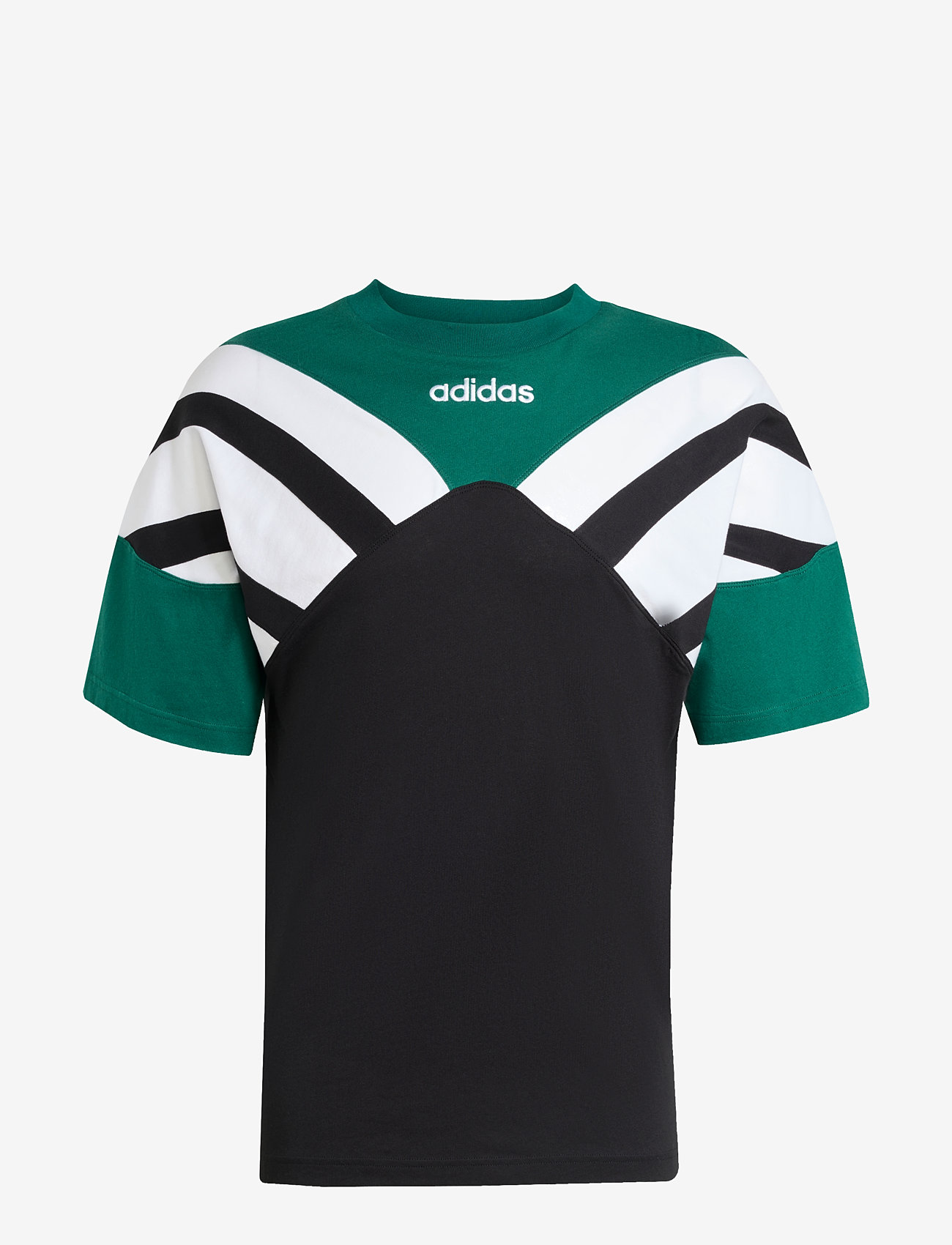 adidas Originals - CUTLINE TEE - t-shirts - black/cgreen - 1