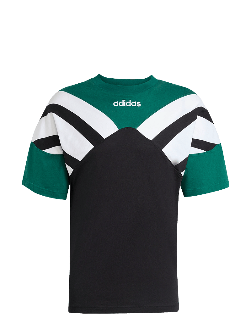 adidas Originals - CUTLINE TEE - t-shirts - black/cgreen - 1