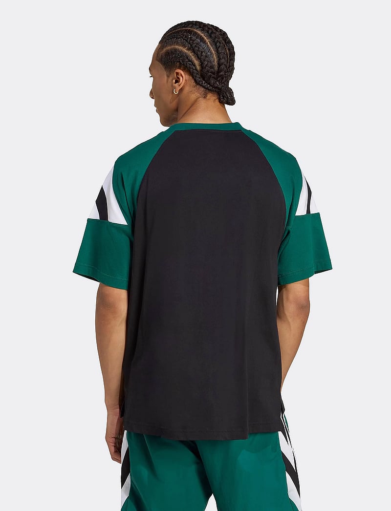 adidas Originals - CUTLINE TEE - t-shirts - black/cgreen - 3