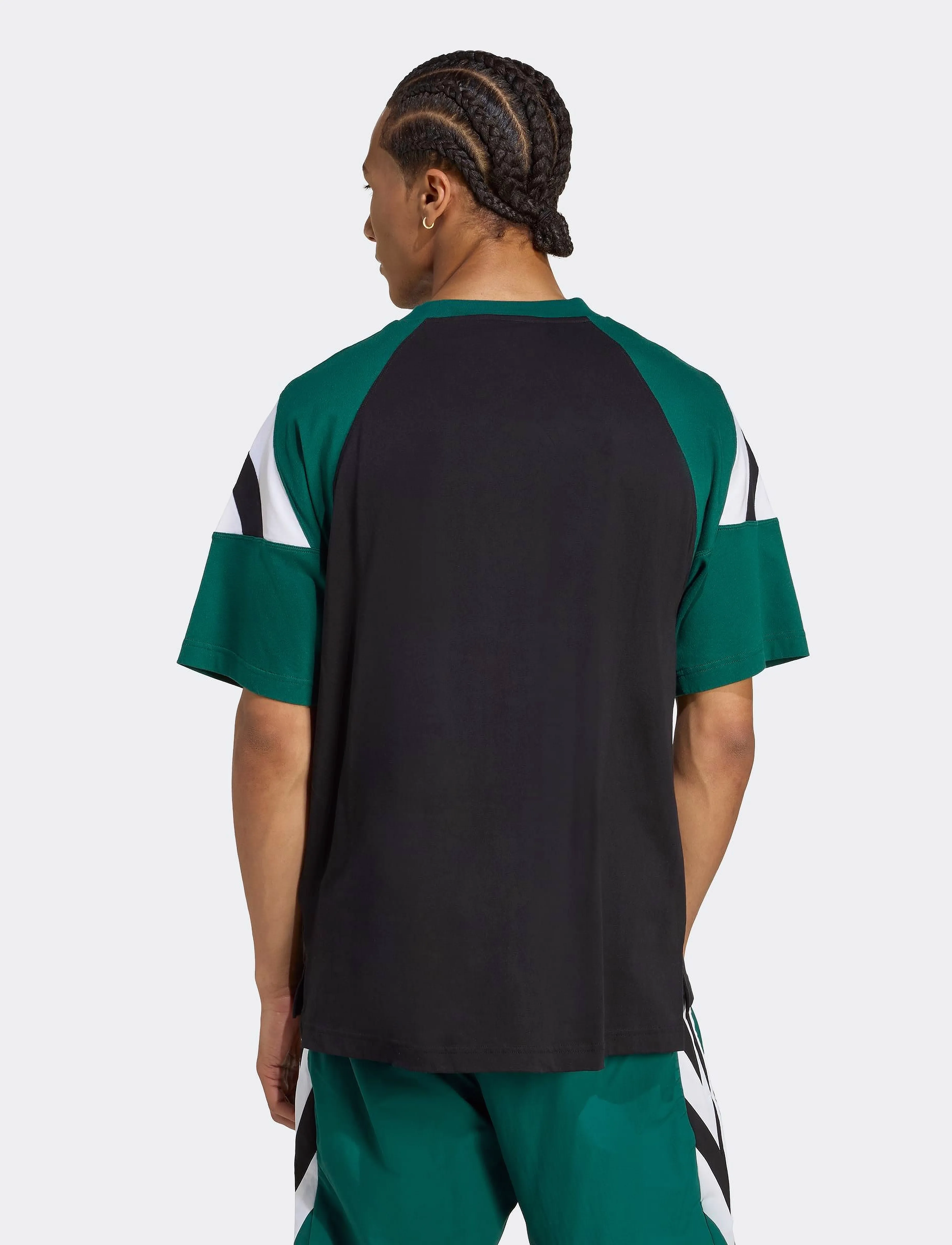 adidas Originals - CUTLINE TEE - black/cgreen - 3