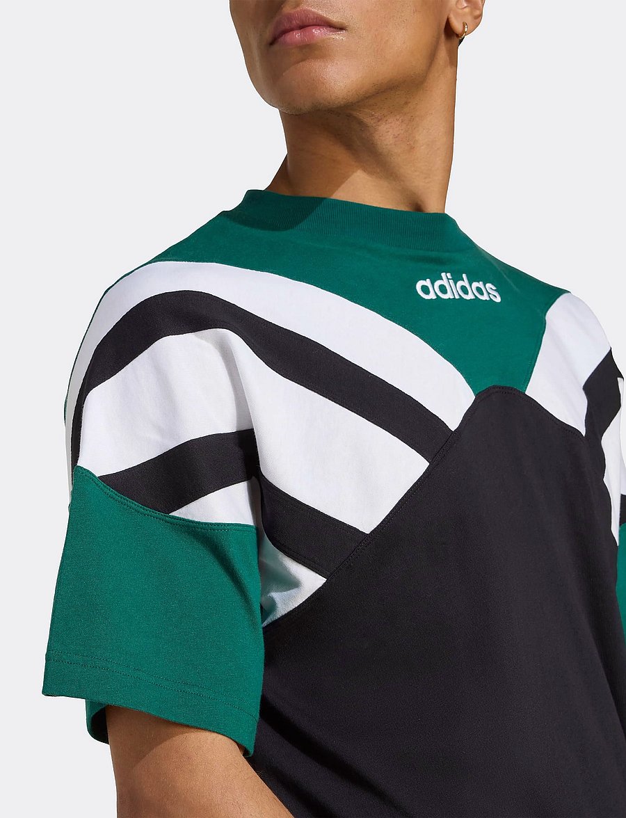 adidas Originals - CUTLINE TEE - black/cgreen - 5