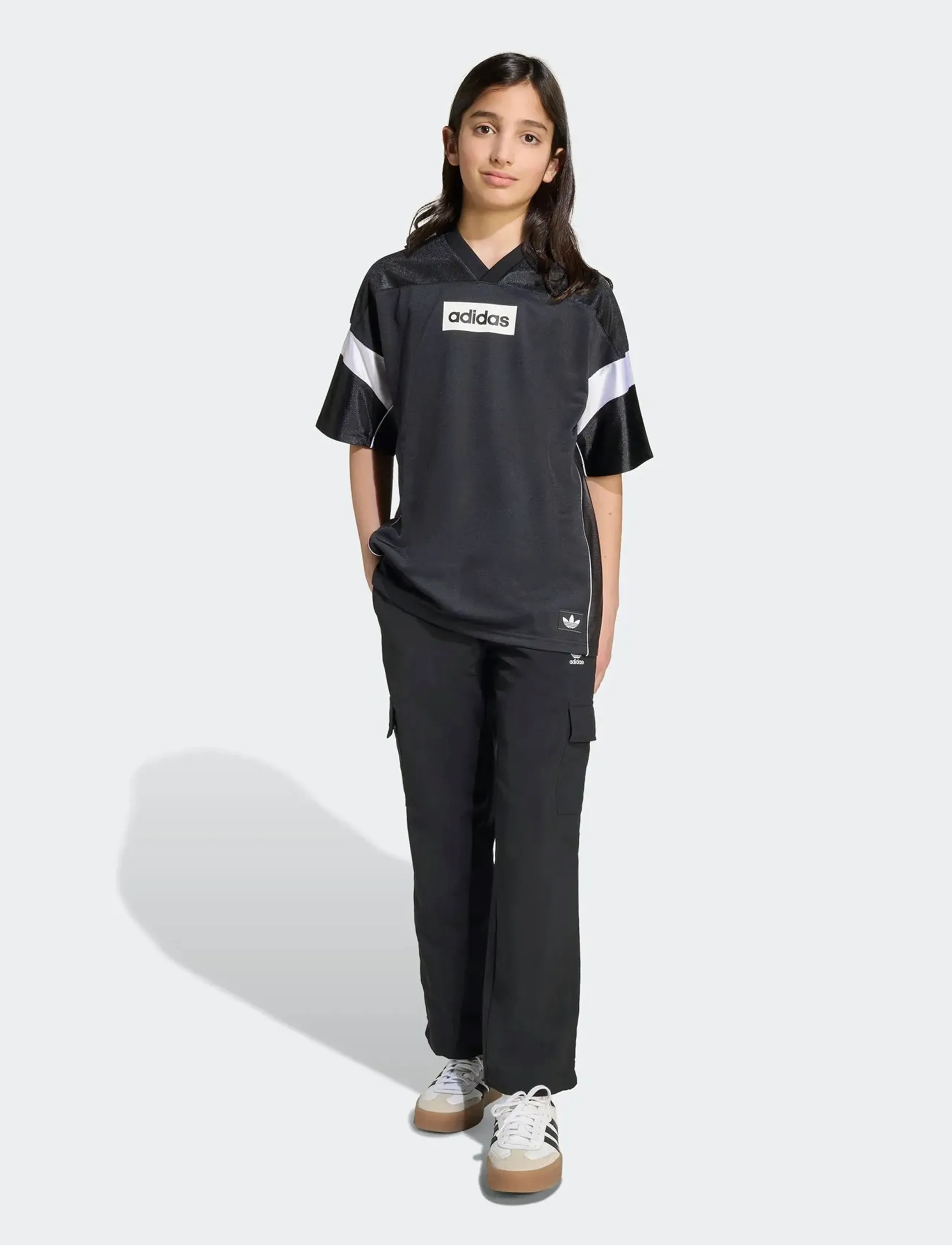 adidas Originals Jersey Tee, Børn, Fodboldtrøje, Sort, Str: 146